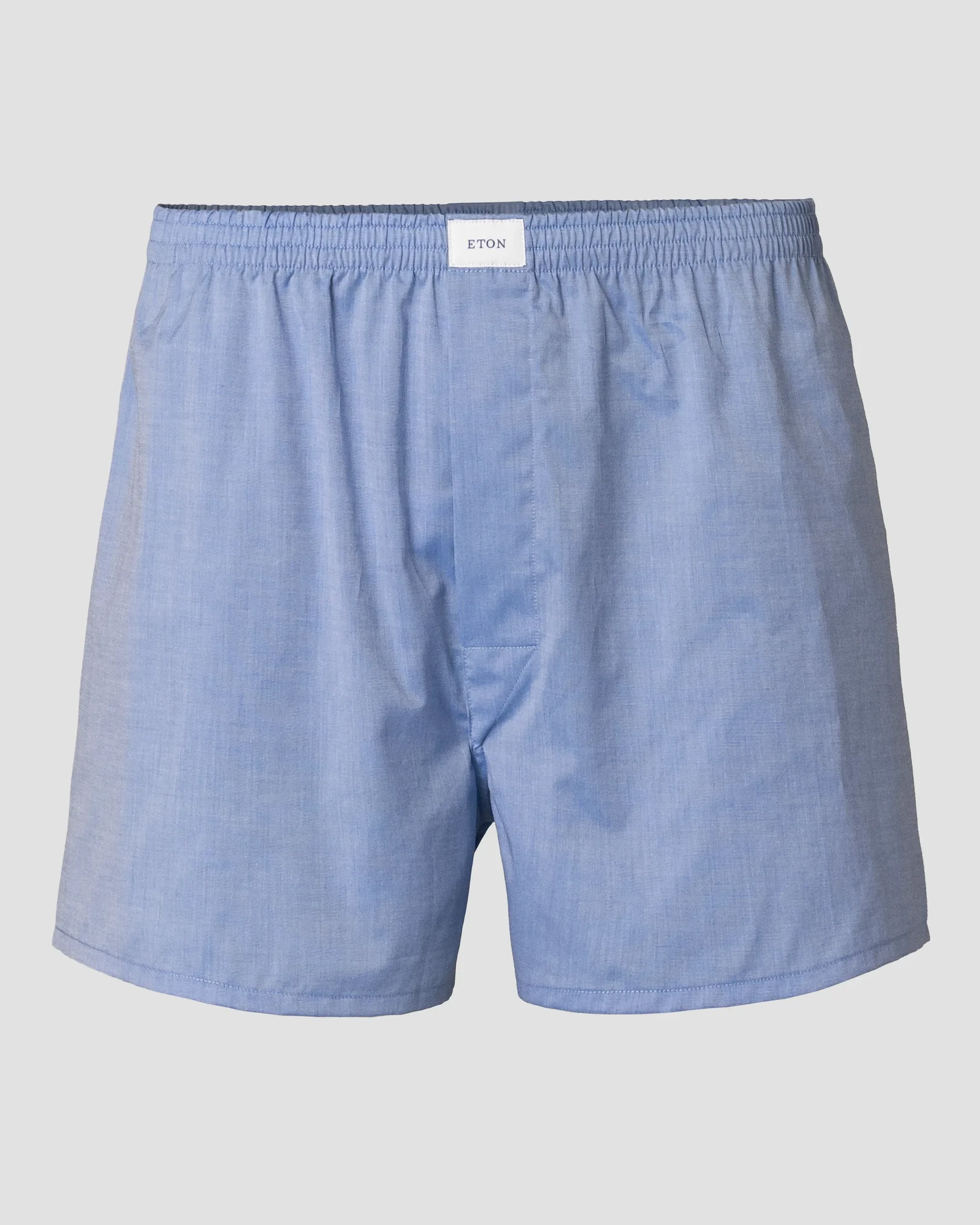 Eton - cotton woven boxers mid blue cotton woven boxers