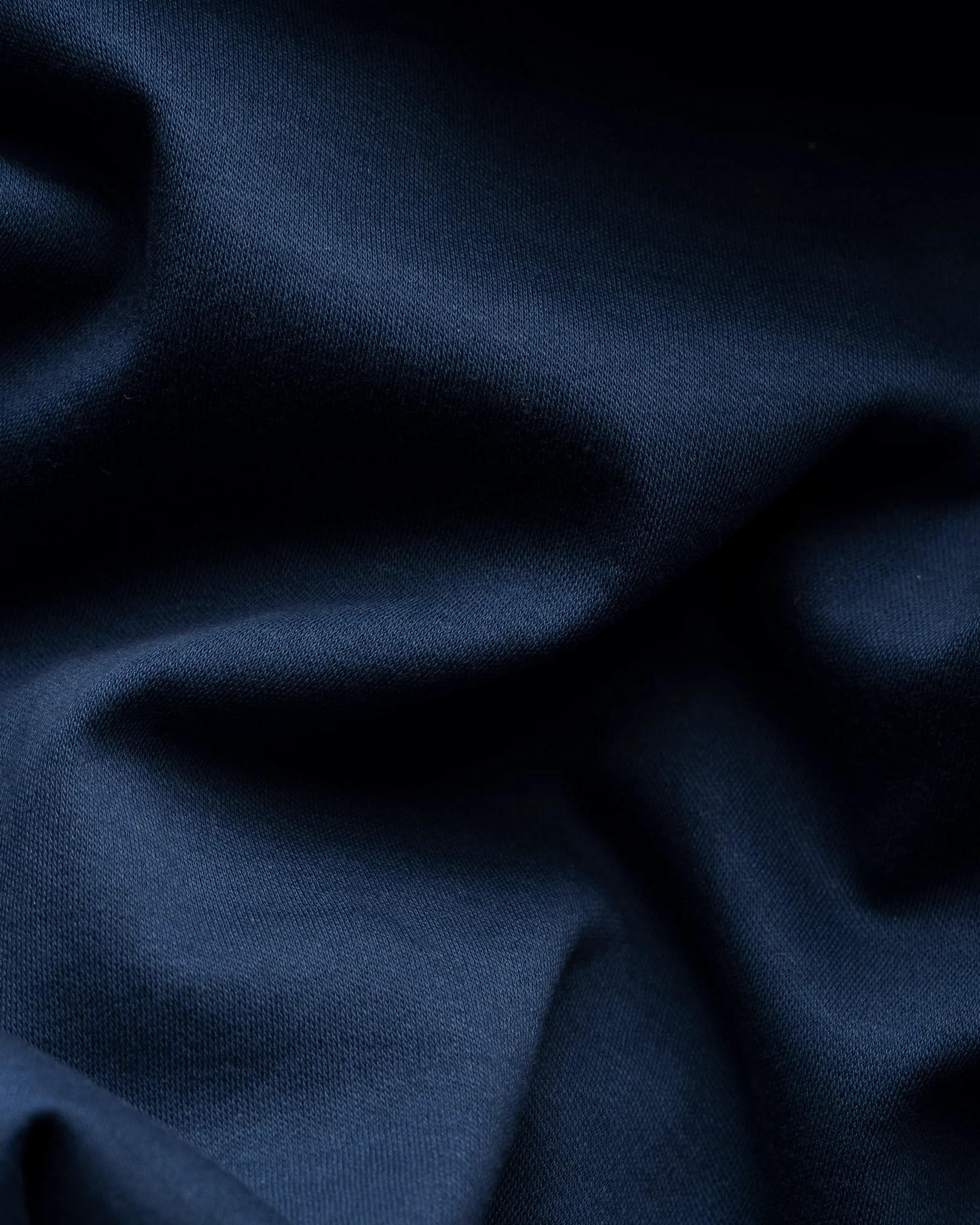 Eton - dark blue cotton interlock polo shirt