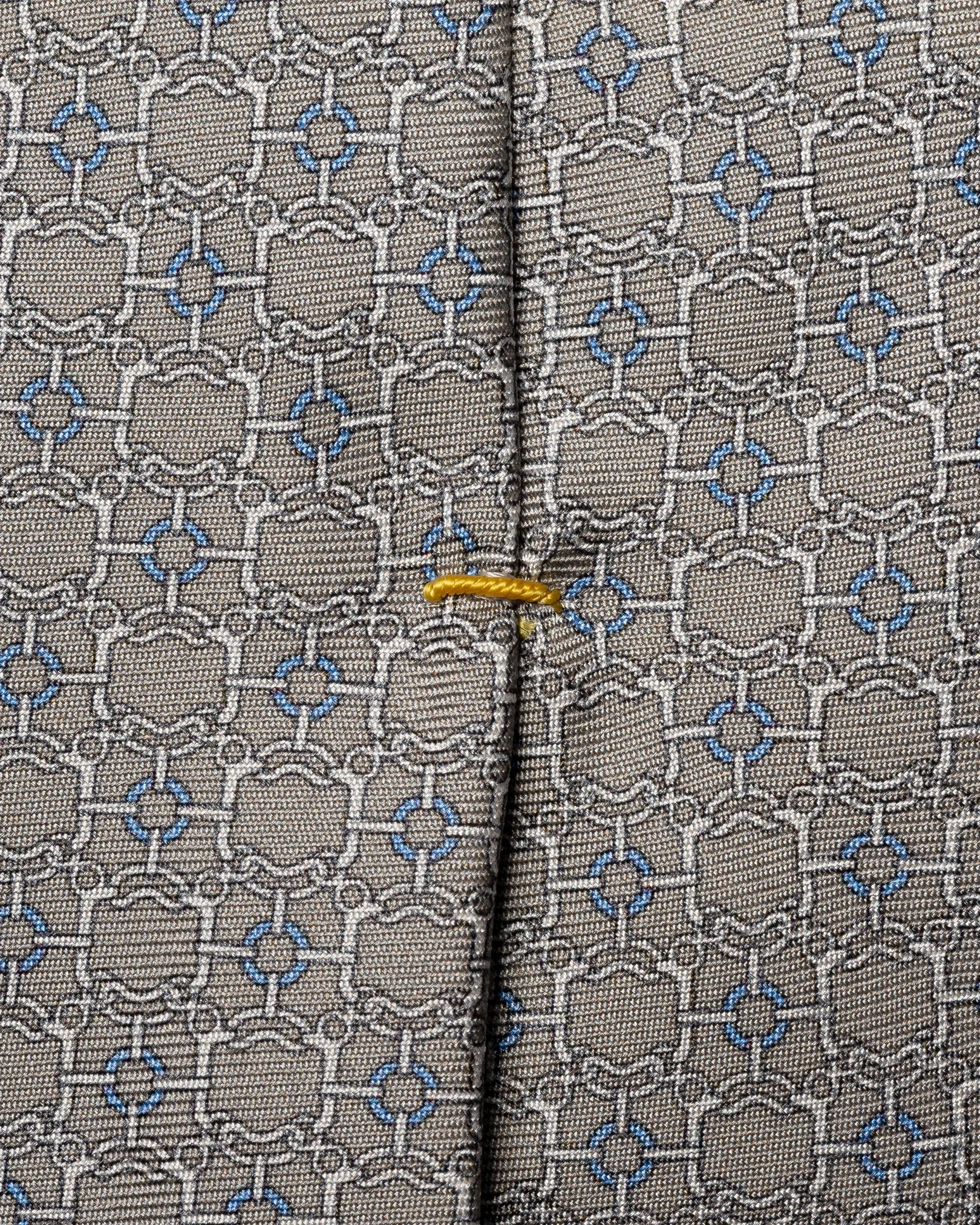 Eton - beige chain print silk tie 258