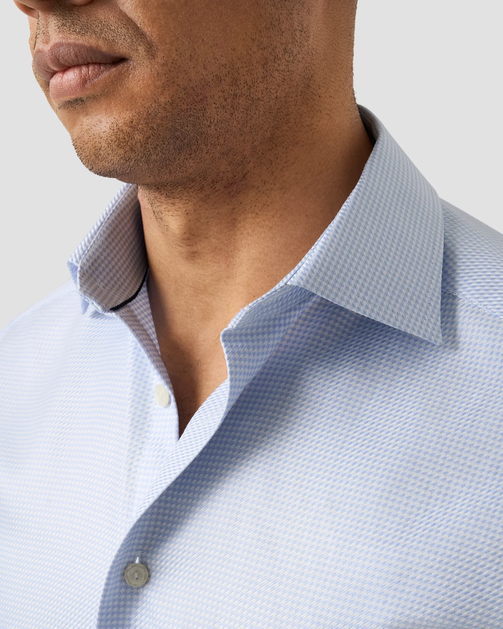 Eton - houndstooth king twill shirt