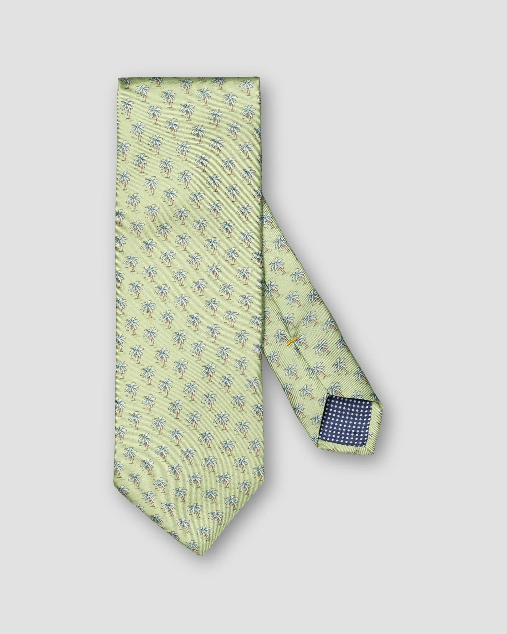 Eton - light green motif print silk tie