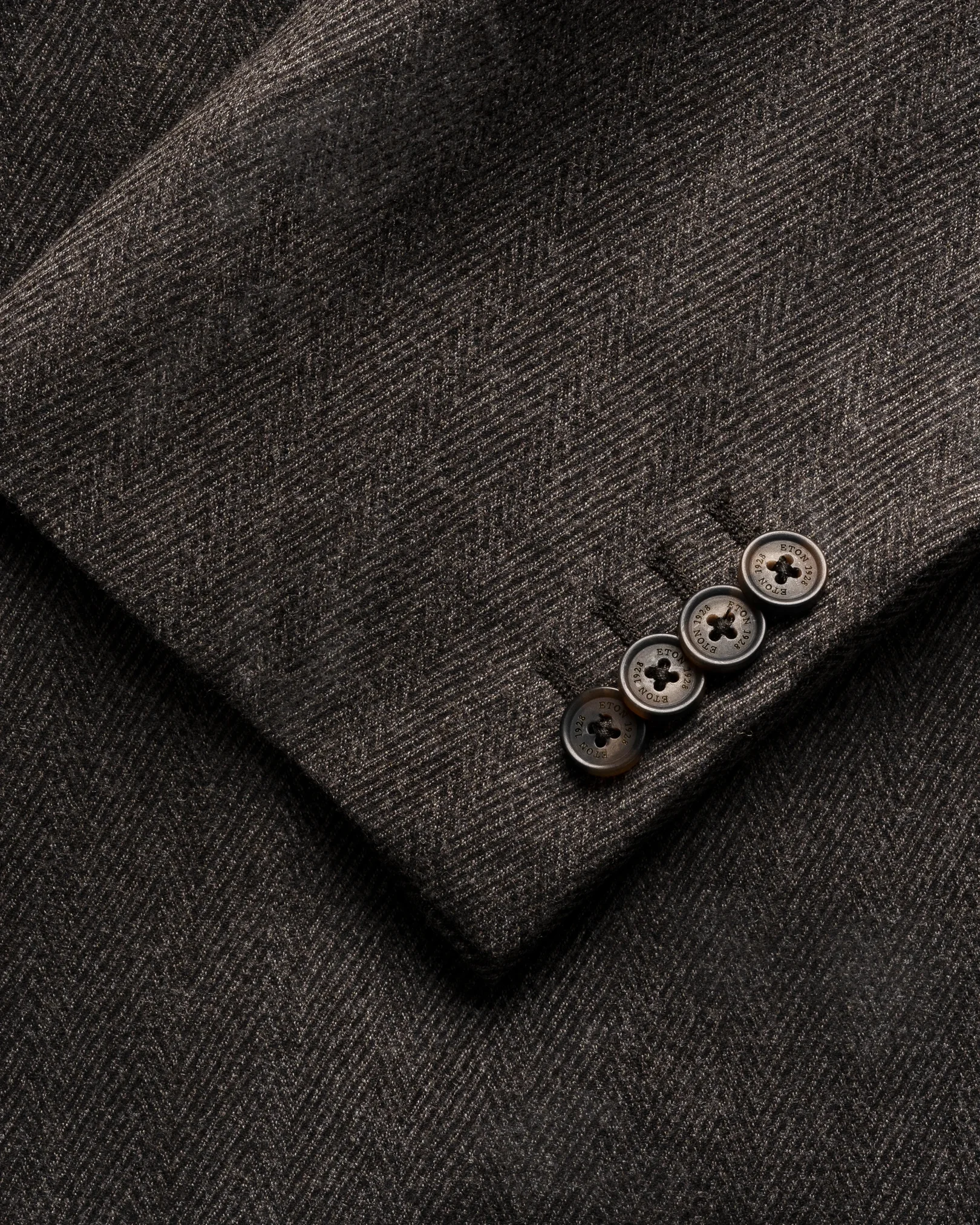 Eton - brown double breasted soft jacket