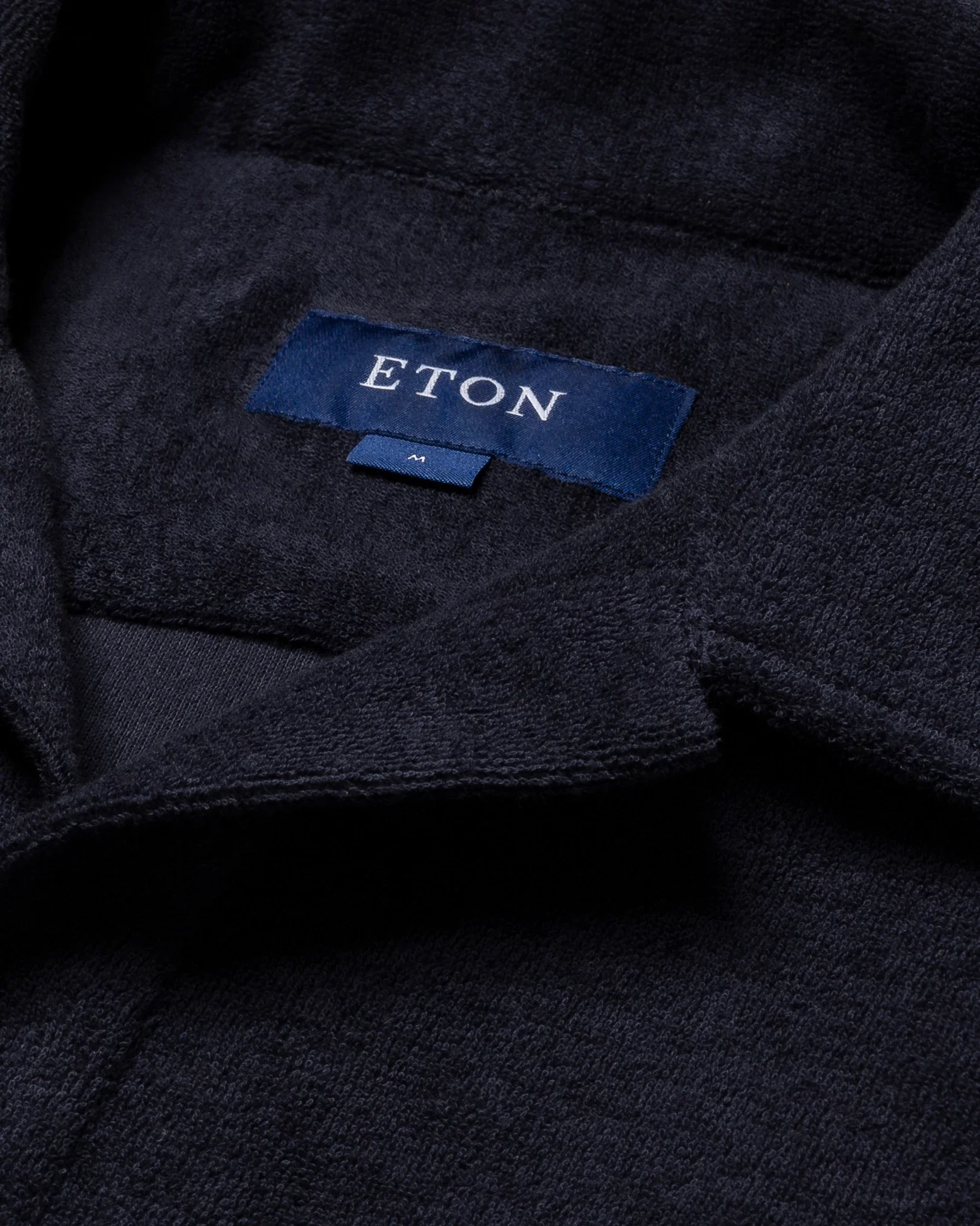 Eton - dark blue popover terry shirt