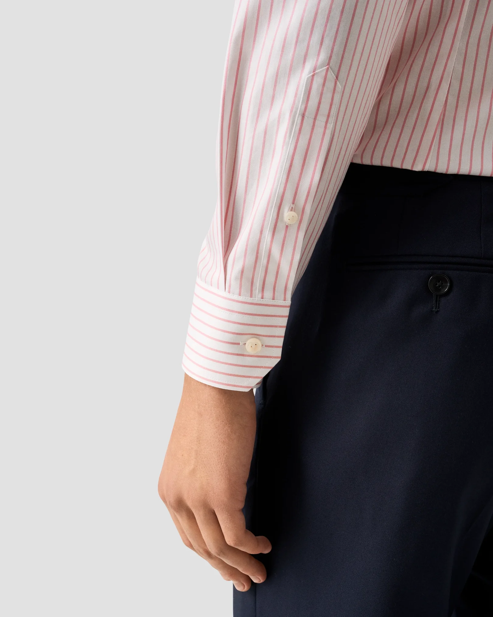 Eton - pink striped signature twill shirt 261