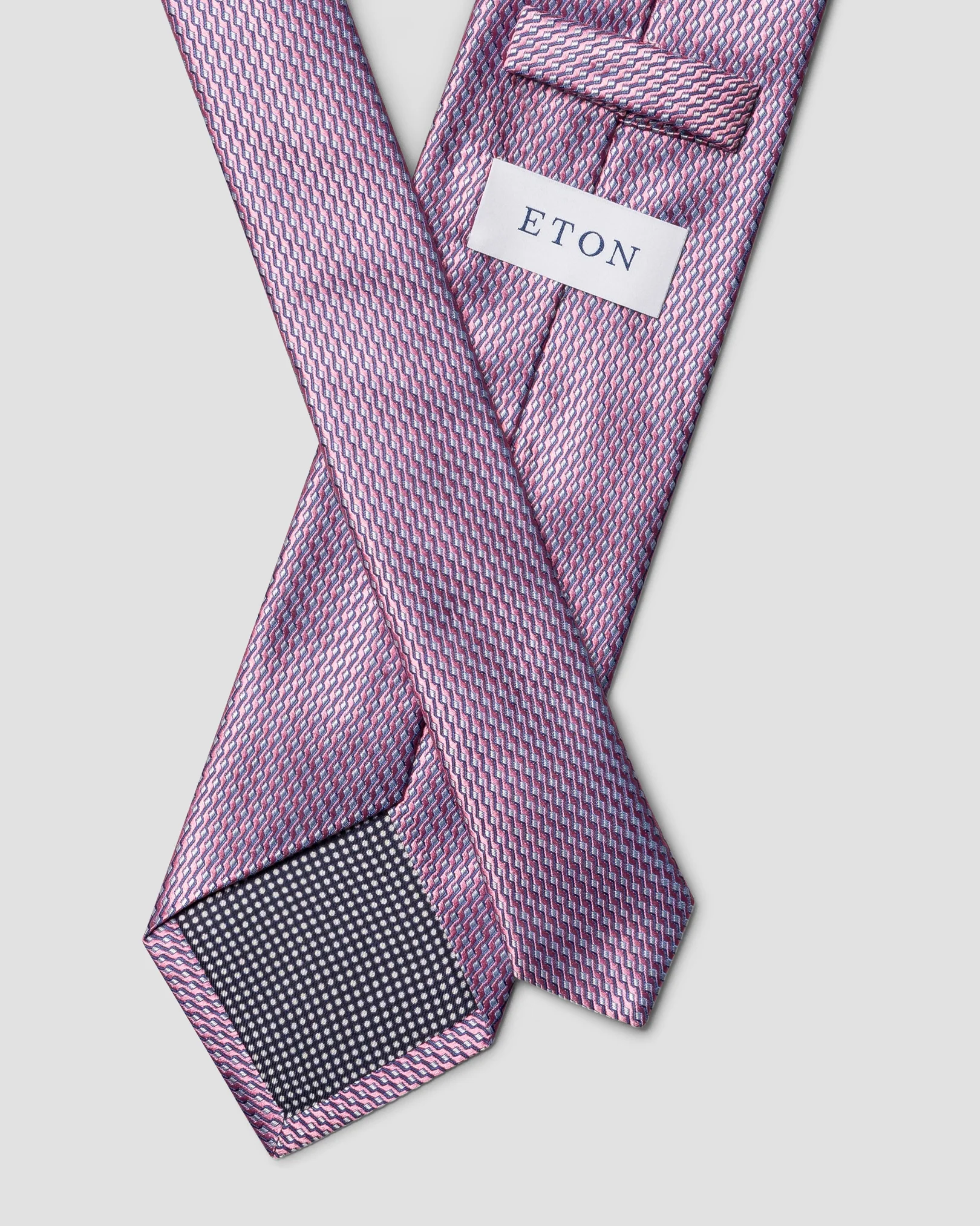 Eton - pink geometric woven silk