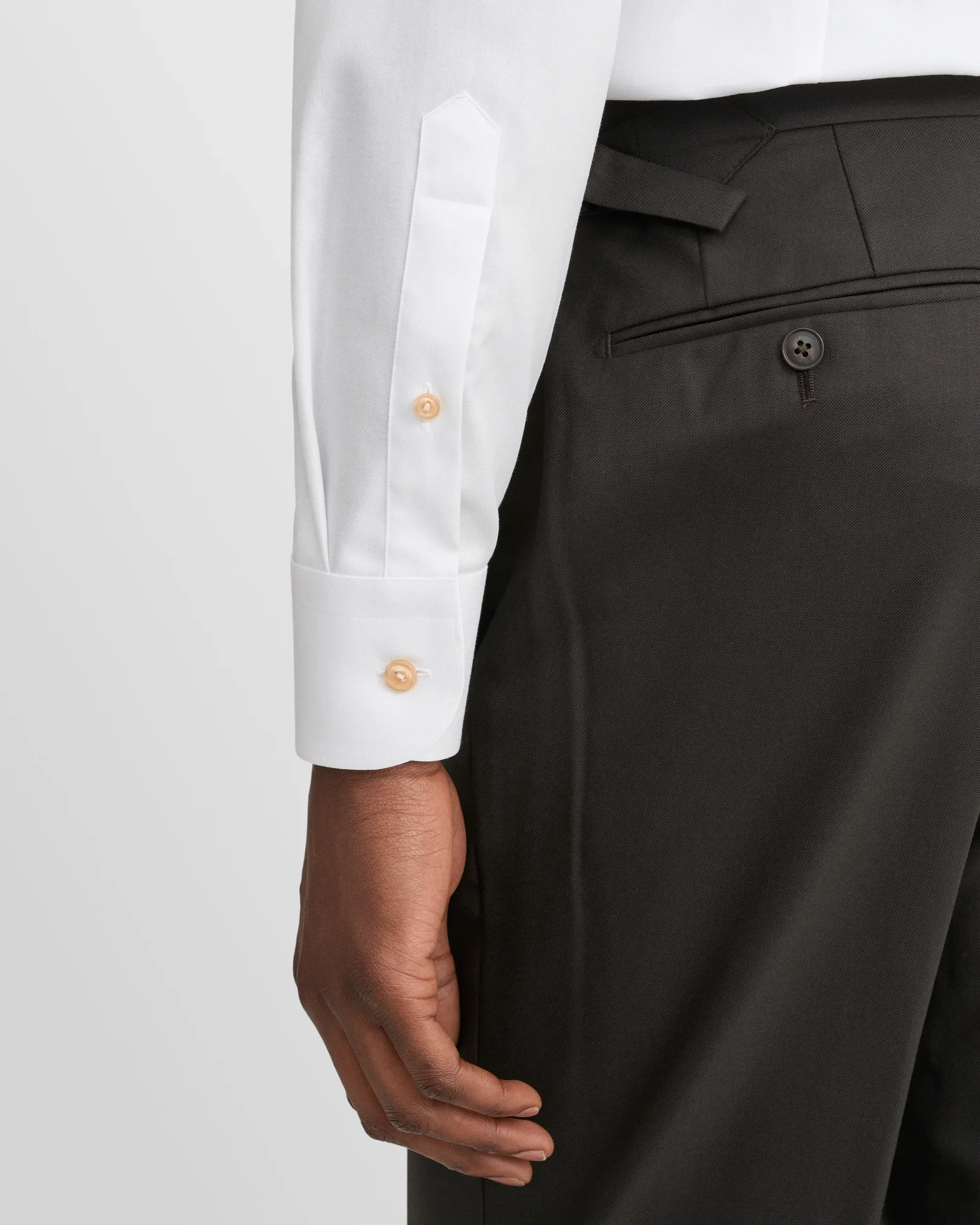 Eton - white geometric effect signature twill shirt 263