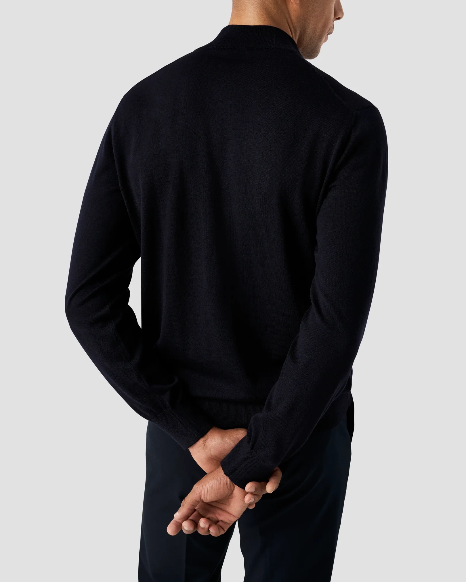 Fine Knit Half Zip Polo - Eton