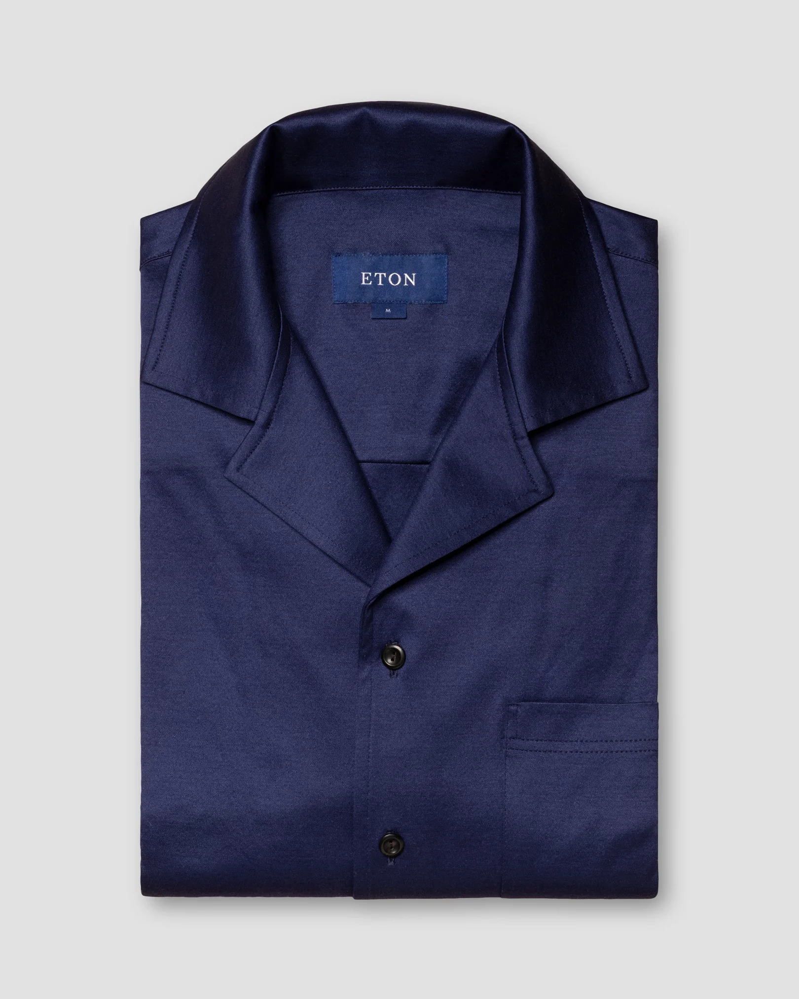 Eton - blue filo di scozia resort shirt