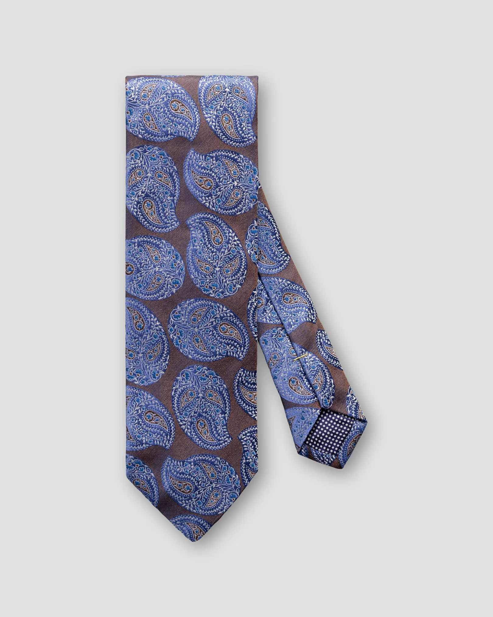 Eton - blue brown paisley tie