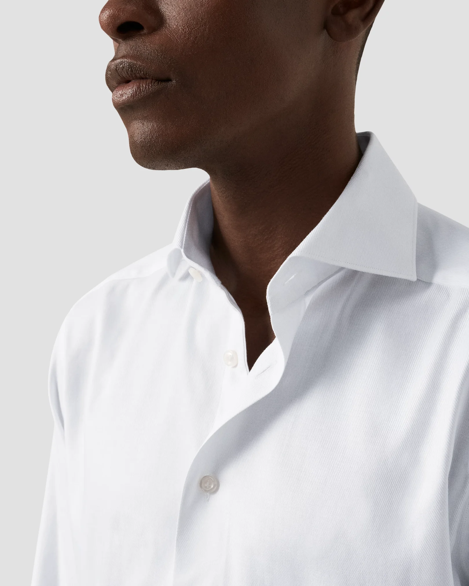 Eton - white twill wide spread collar