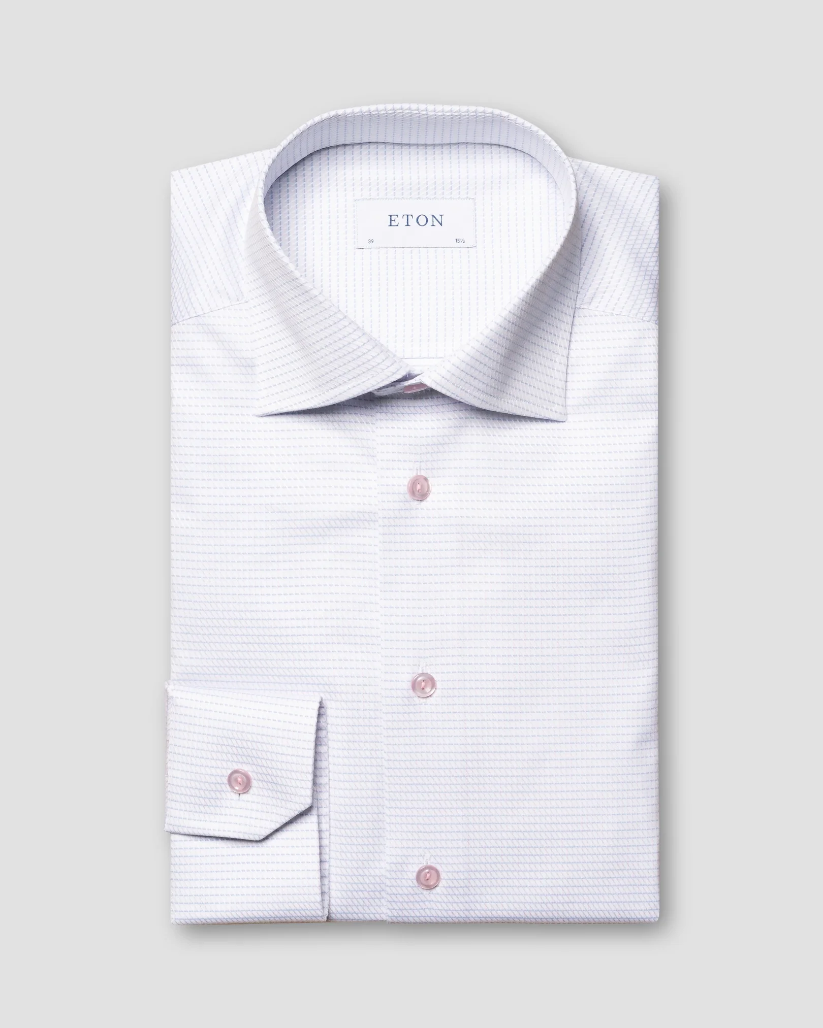 Eton - pink signature twill cut away collar single cuff contemporary fit