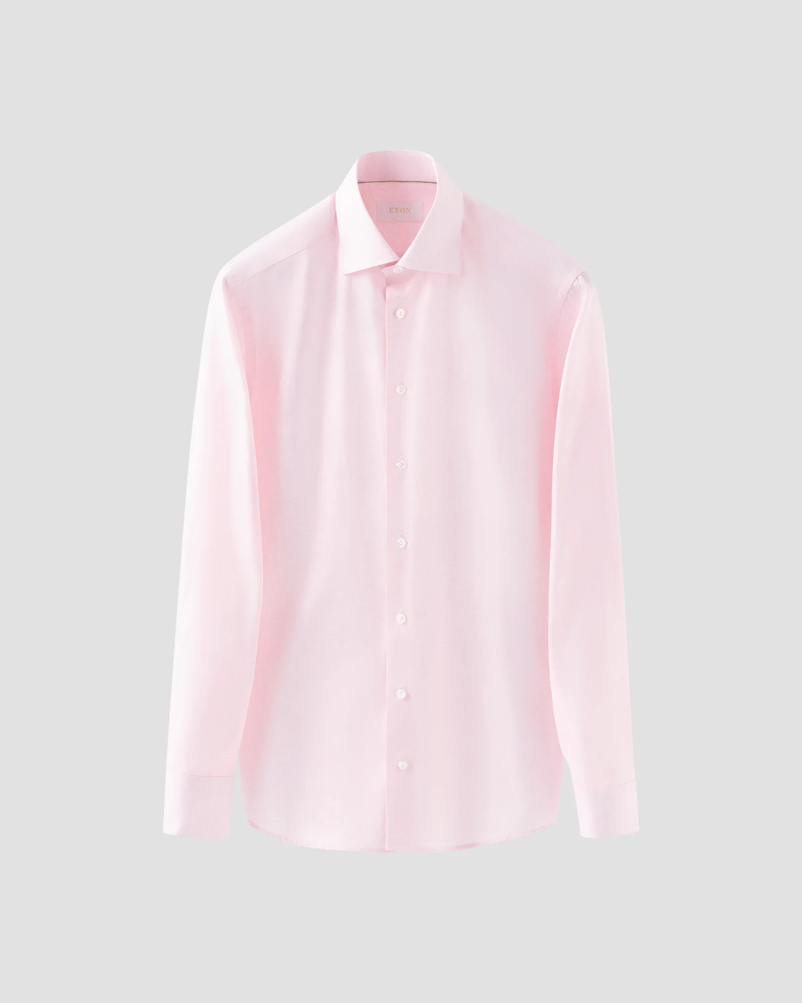 Eton - checked pink supima twill shirt