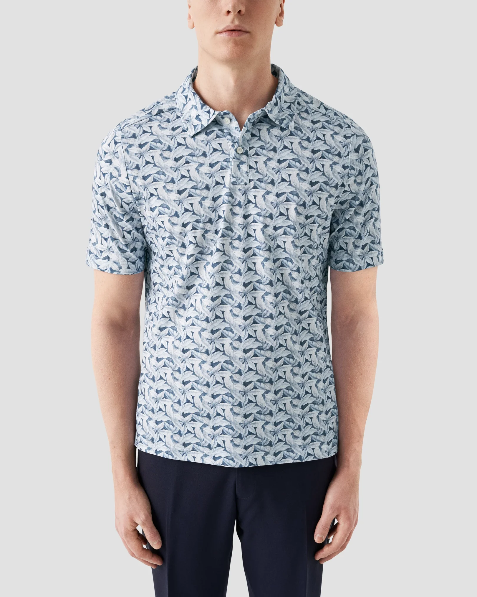 Eton - light blue turndown short sleeve regular fit