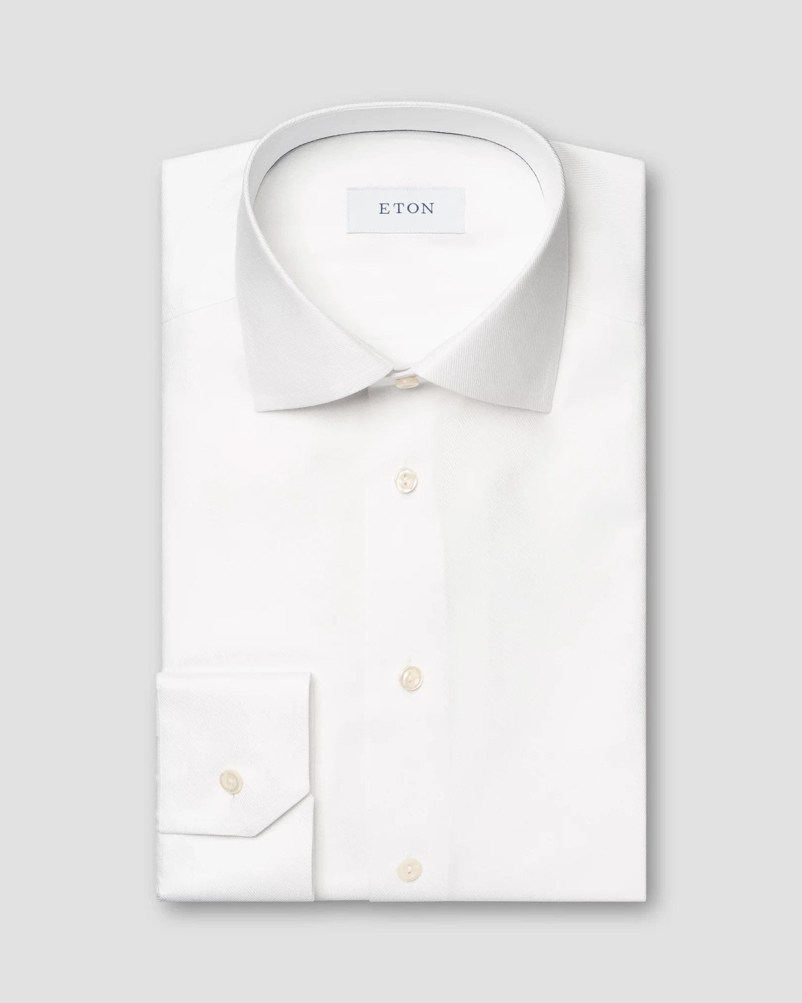 Eton - Chemise en sergé fin mélangé