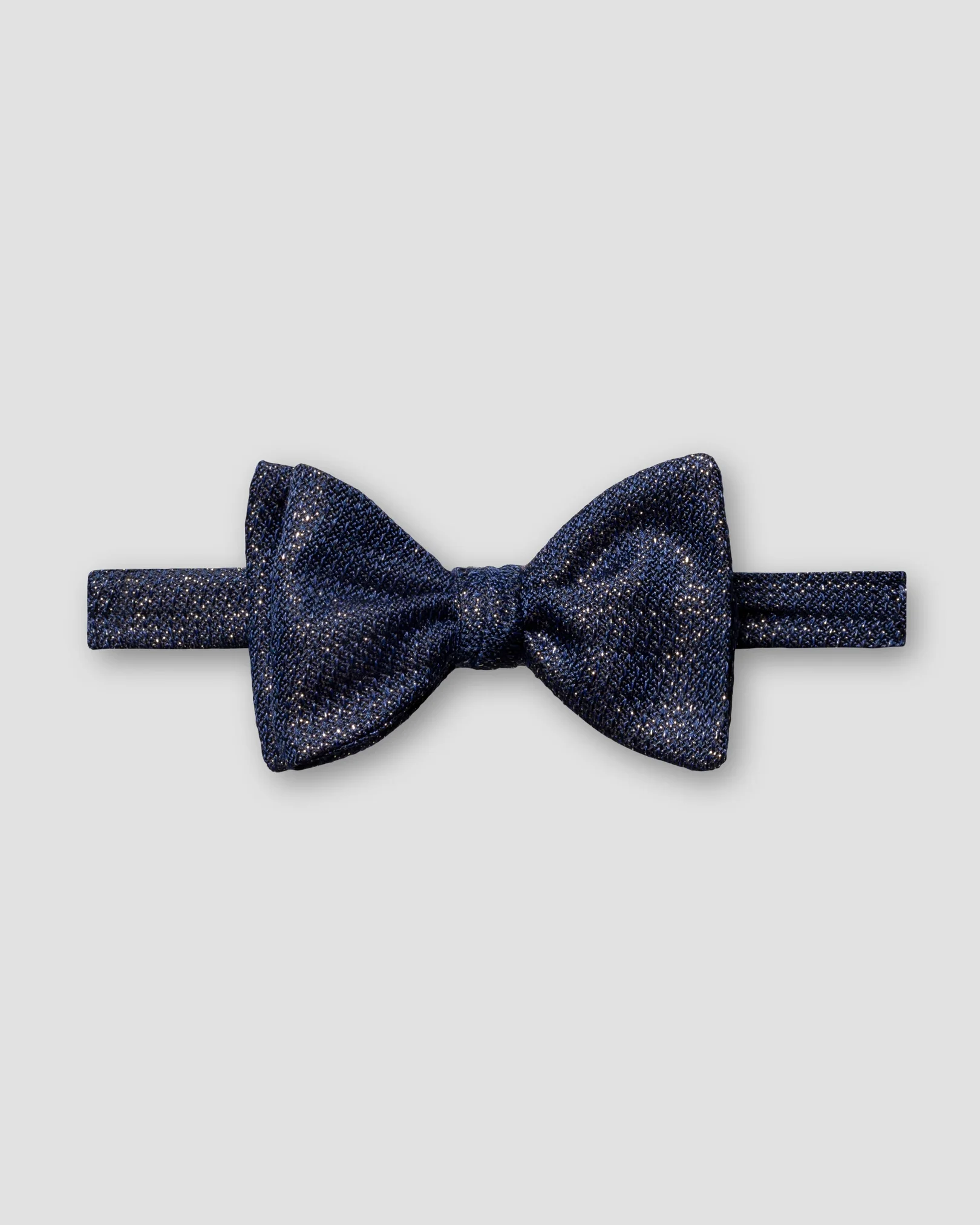 Eton - dark blue shimmer silk blend bow tie ready tied