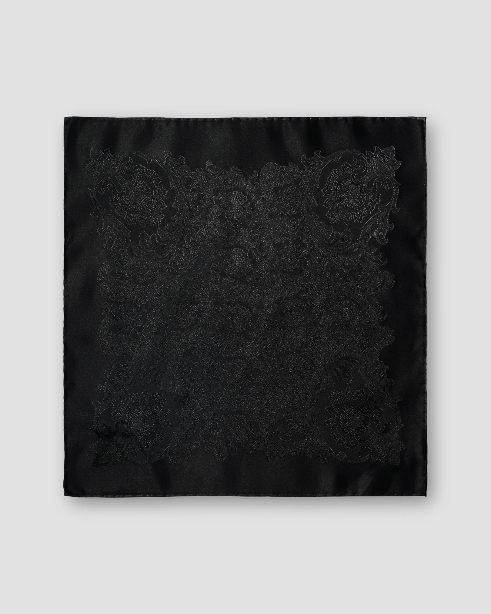 Eton - black paisley pocket square