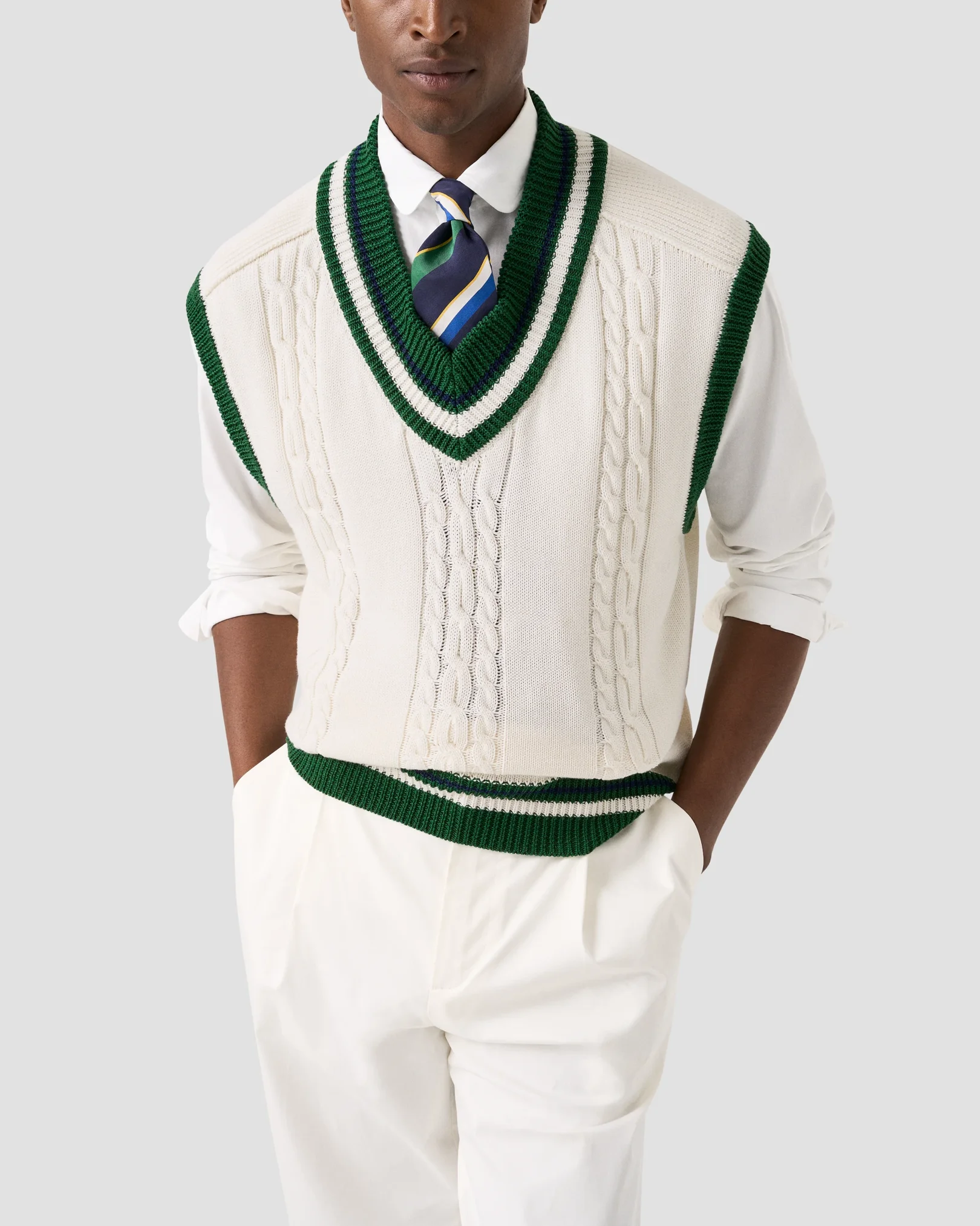 Eton - eton x tretorn cotton v neck vest