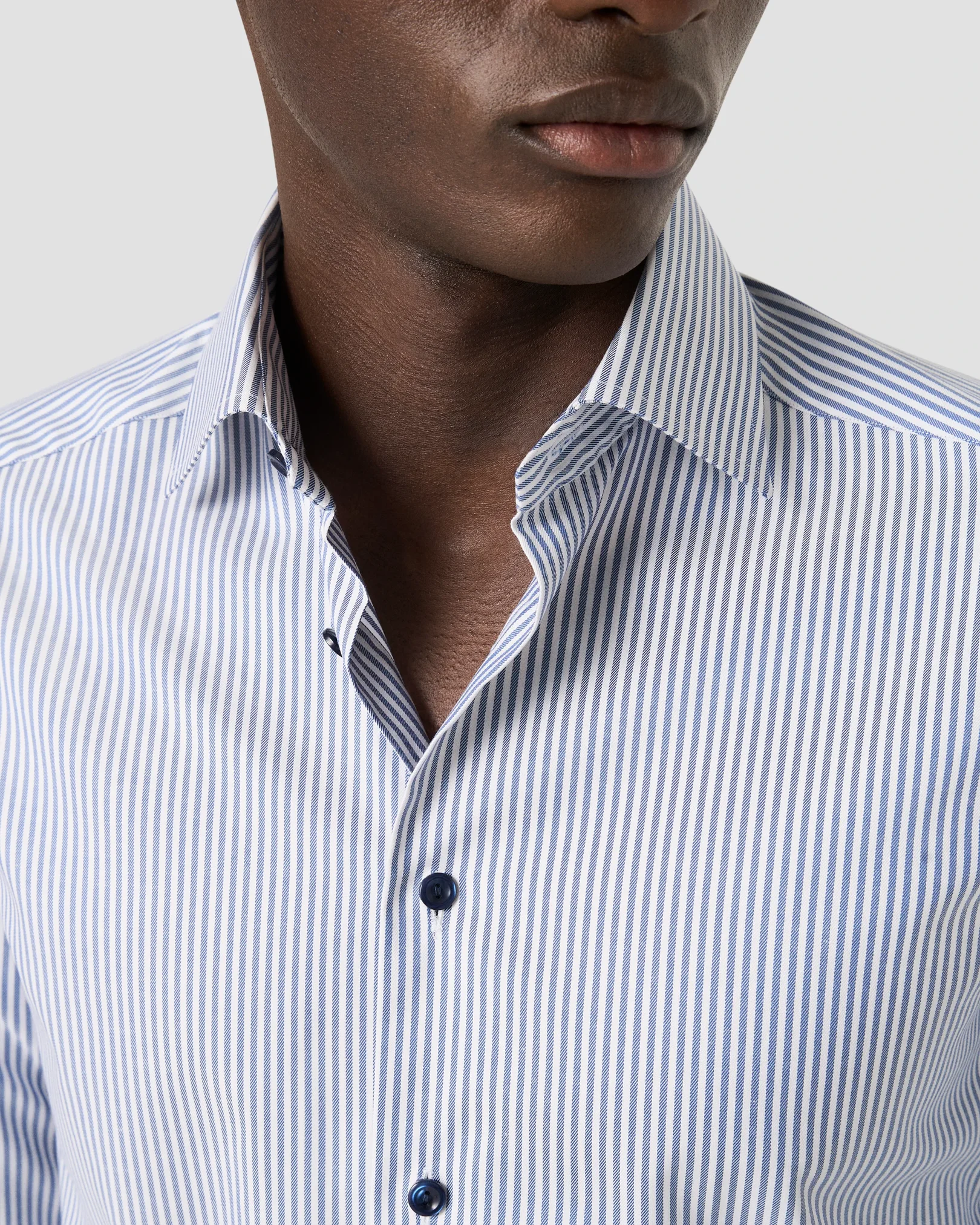 Eton - striped cotton tencel lyocell shirt 256