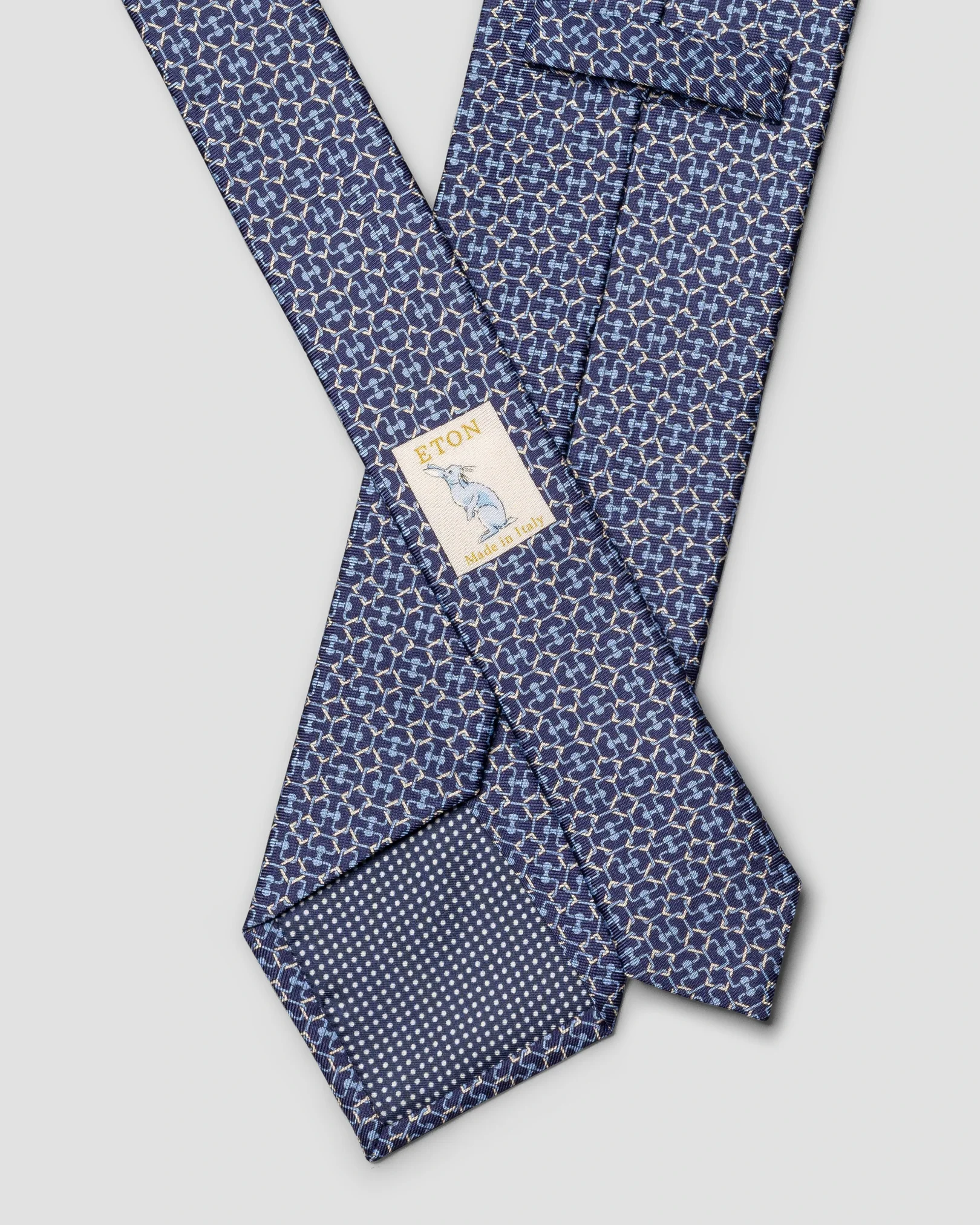 Eton - geometric 256 print silk tie