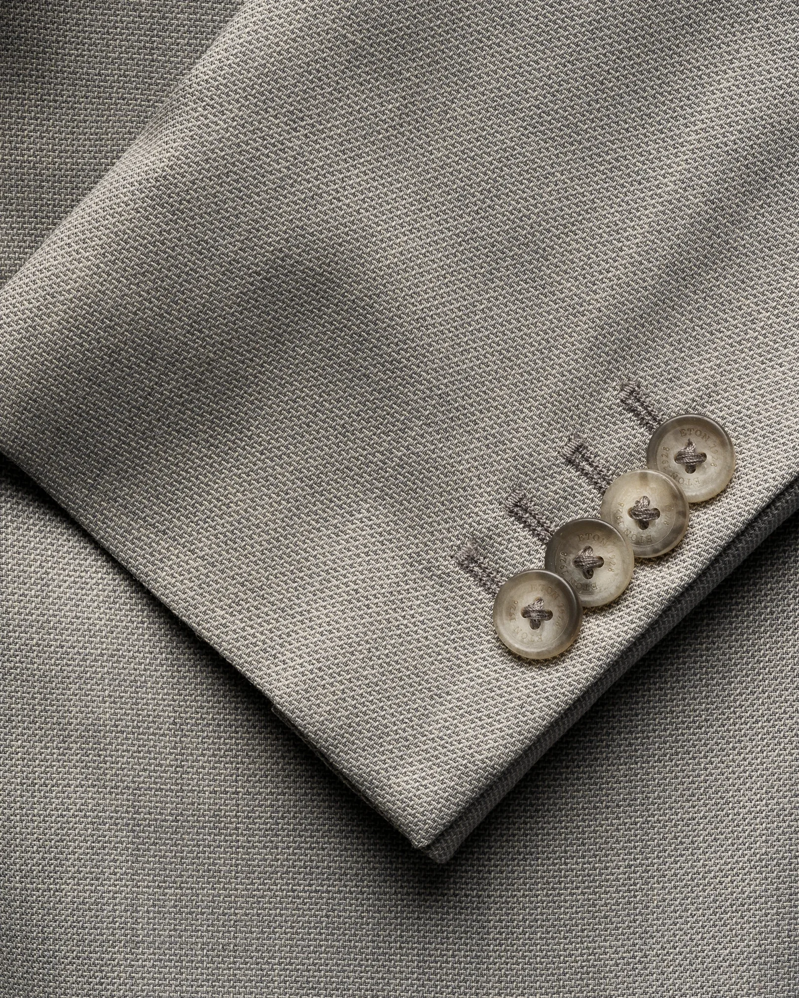 Eton - light grey lana tech hopsack soft jacket