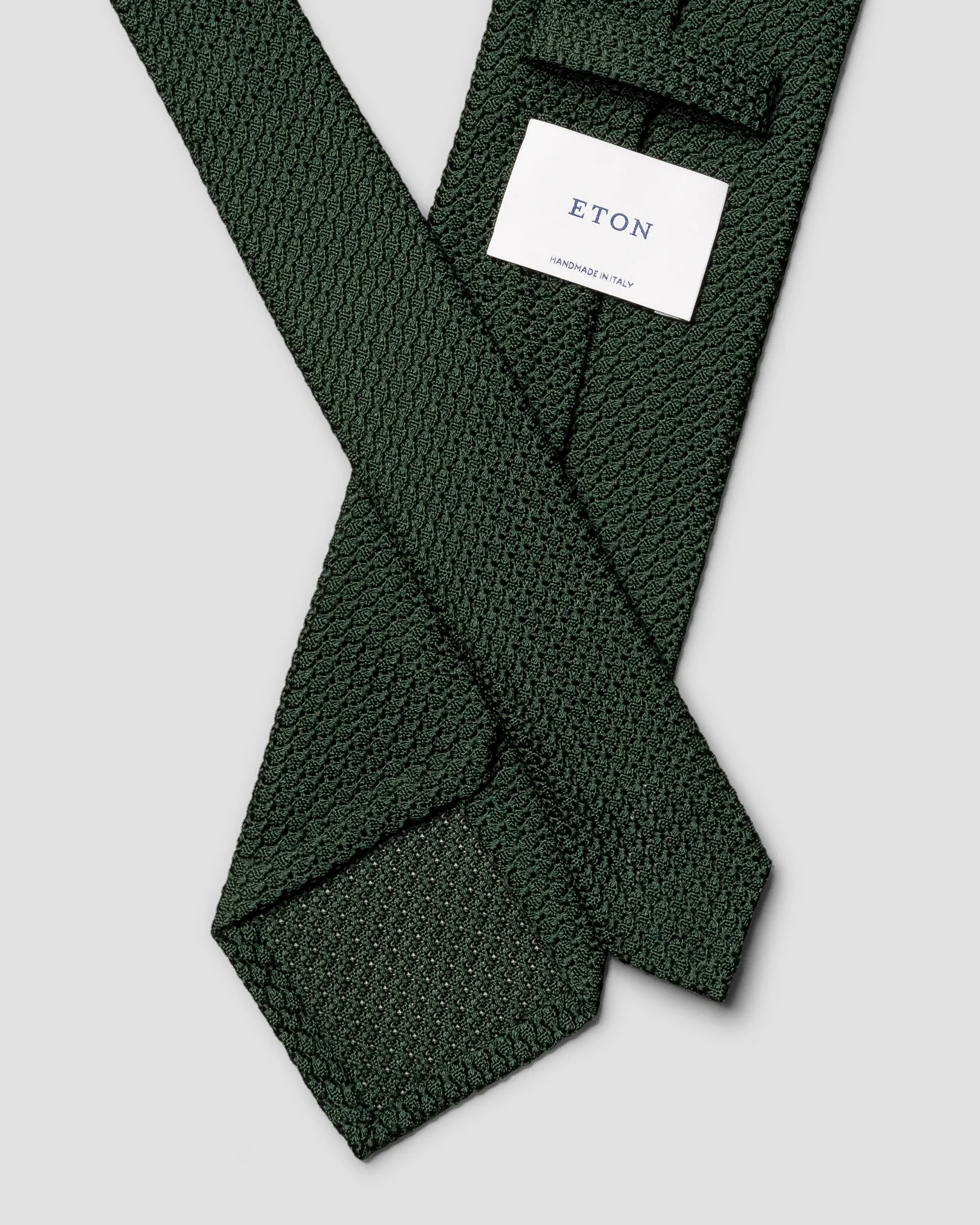 Eton - silk grenadine tie dark green silk grenadine tie