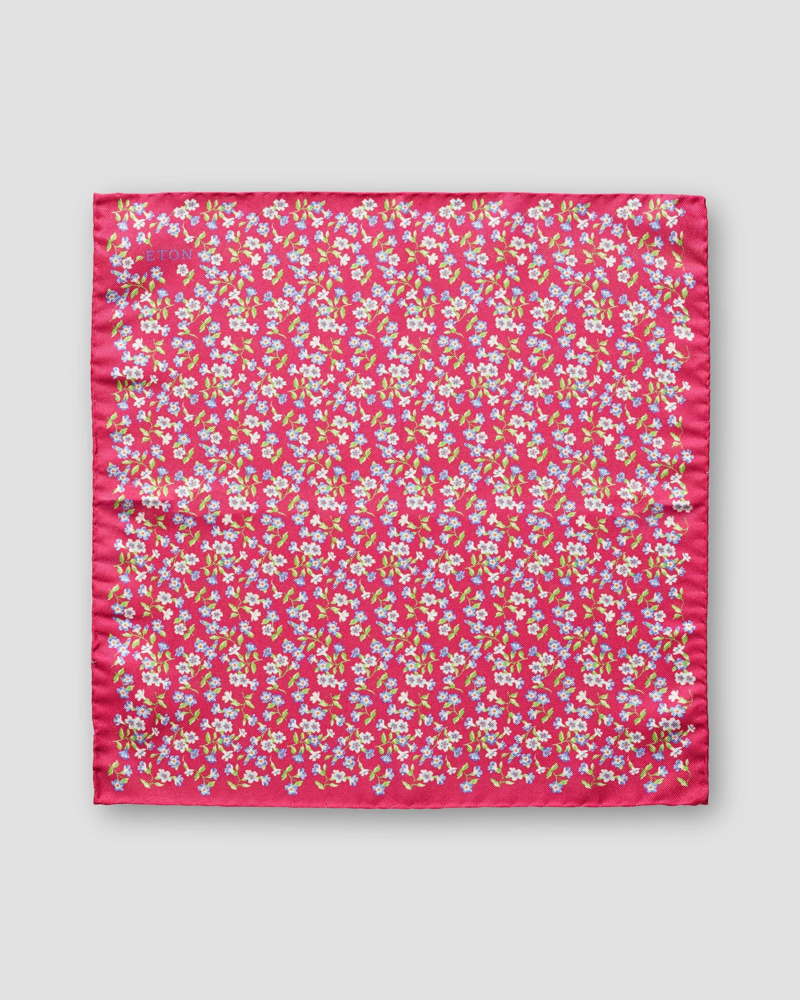 Eton - red flower silk pocket square