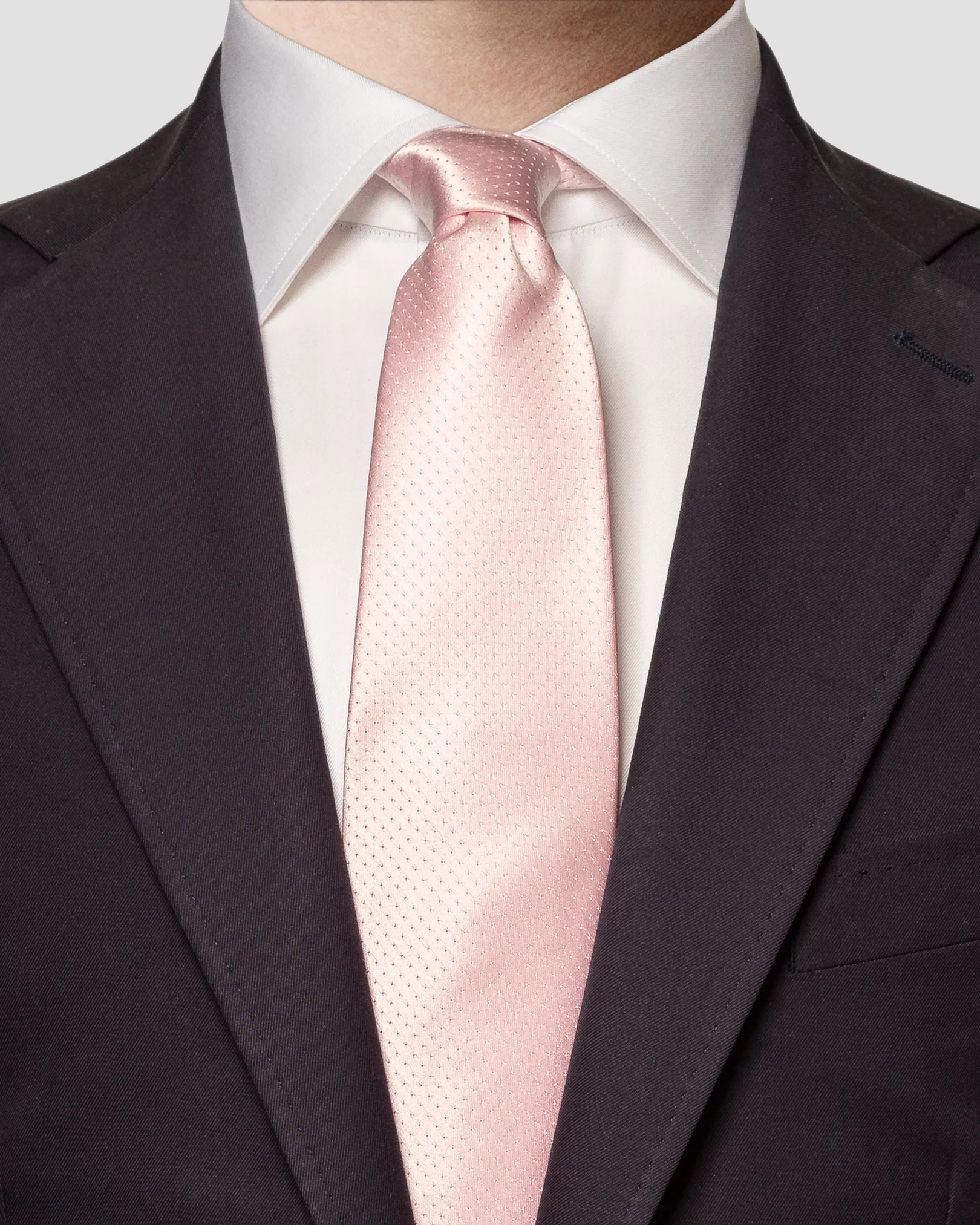Pink Pin-Dot Jacquard Silk Tie - Eton