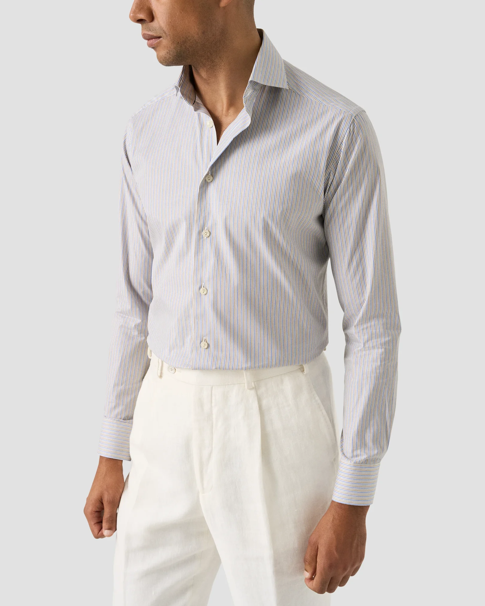 Eton - multi striped breeze poplin shirt 261