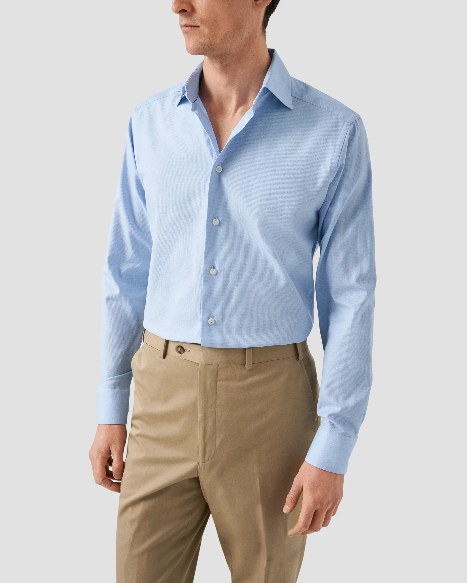 Eton - Blue Pin-Dot Signature Twill Shirt