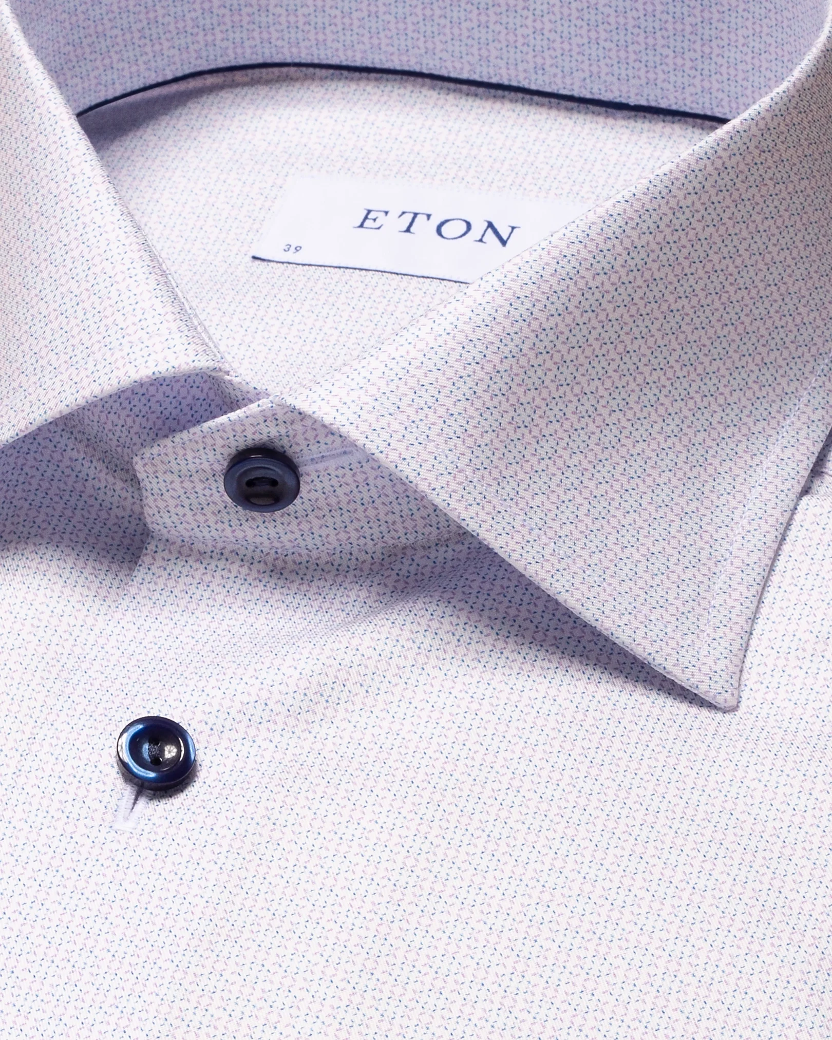 Eton - light purple printed signature twill shirt