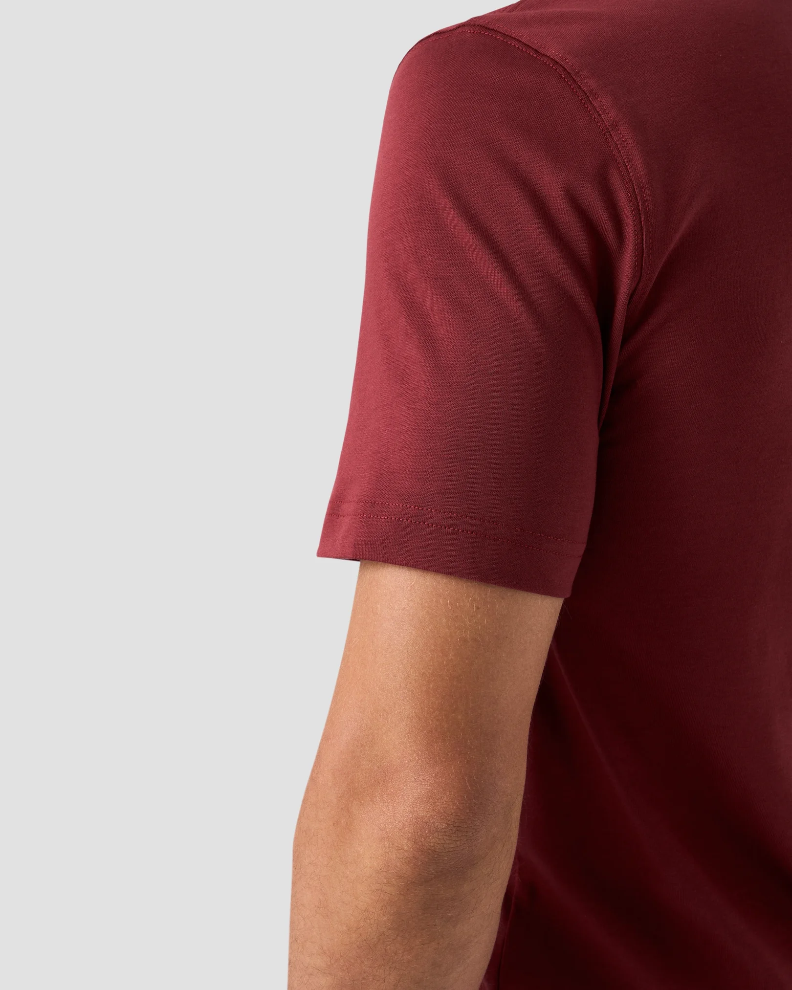 Eton - dark red crew neck short sleeve t shirt