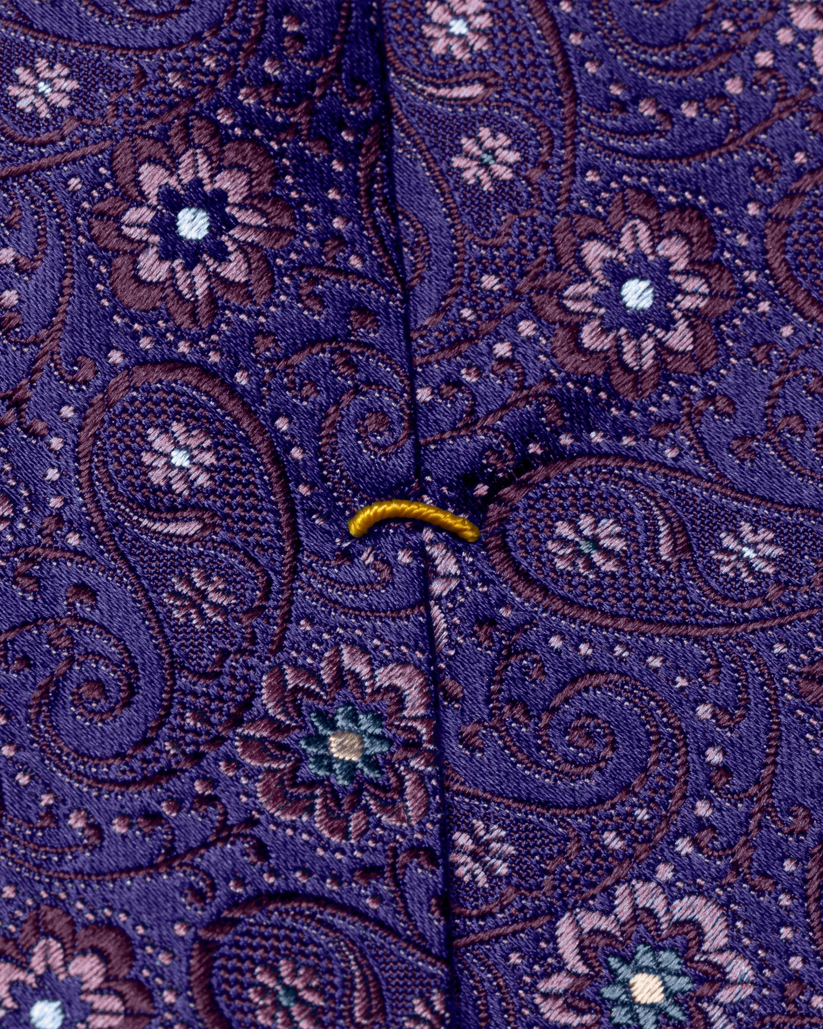 Eton - dark purple paisley floral tie