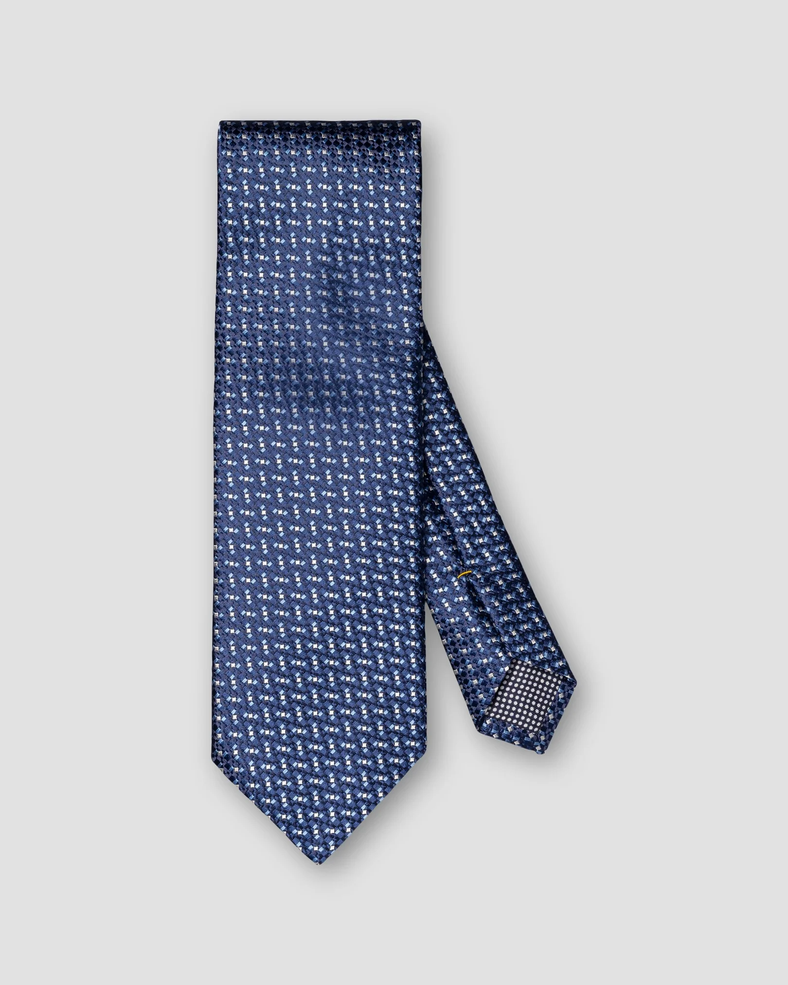 Eton - dark blue geometric woven silk tie dark blue geometric woven silk tie