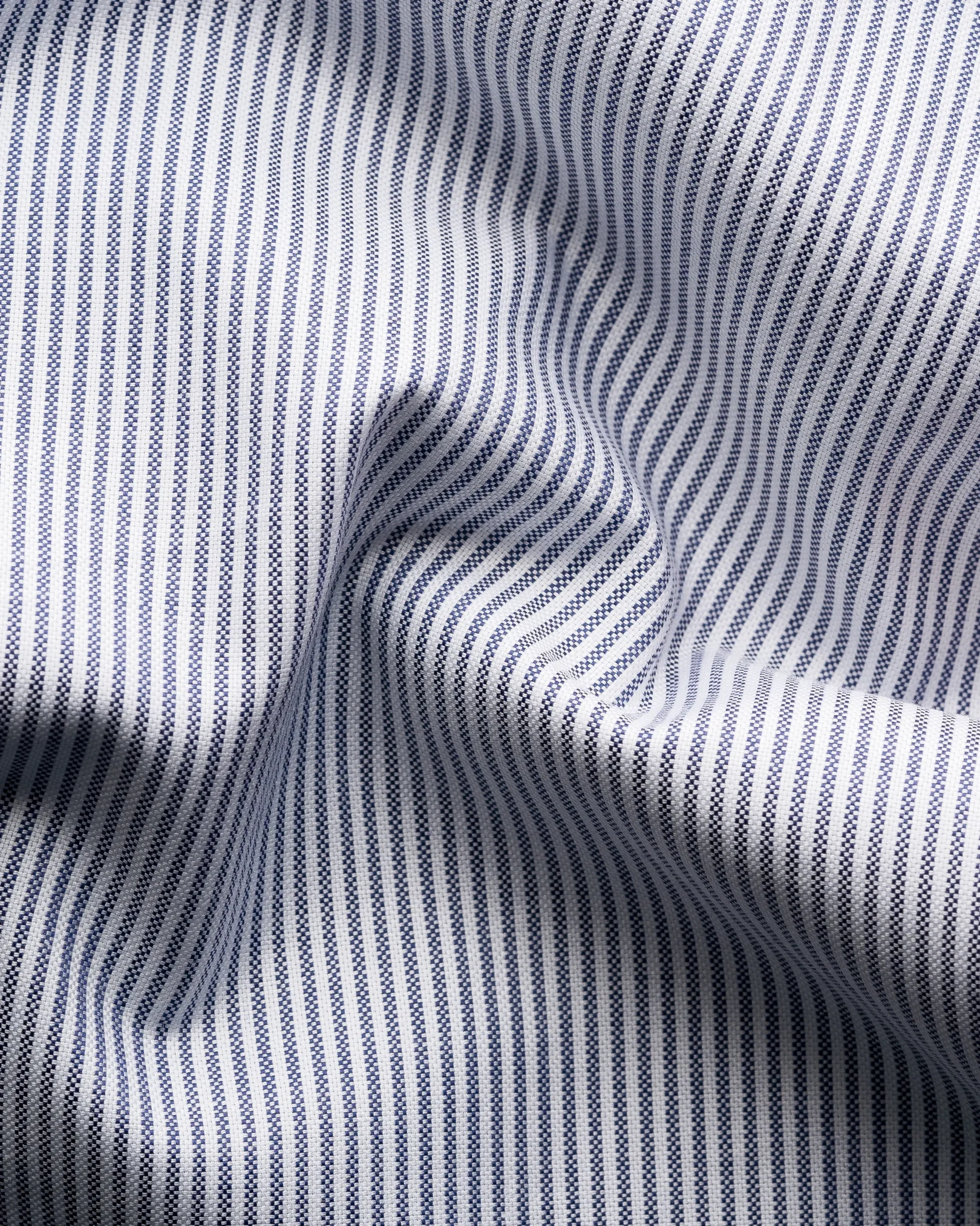 Eton - navy blue striped signature oxford shirt