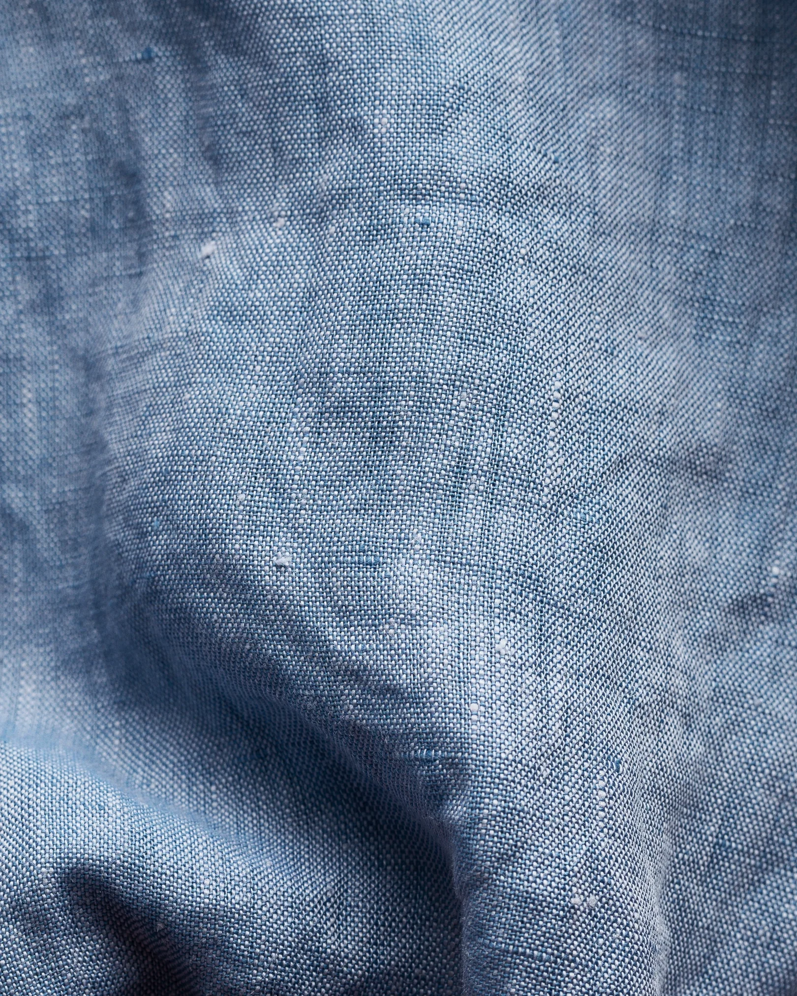 Eton - blue linen shirt short sleeve
