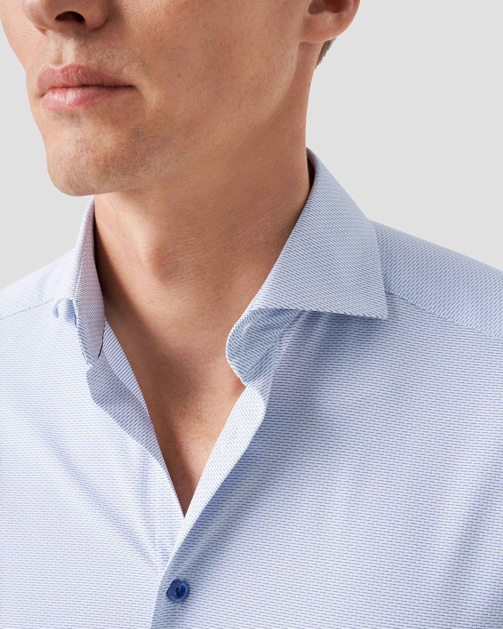 Eton - mid blue strech twill