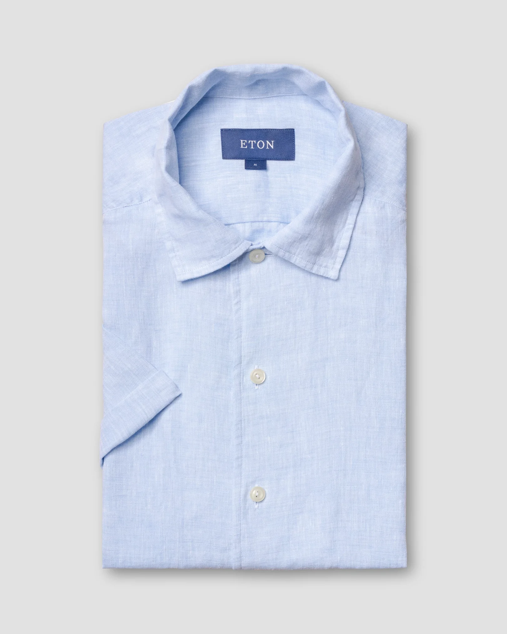 Eton - blue linen resort shirt