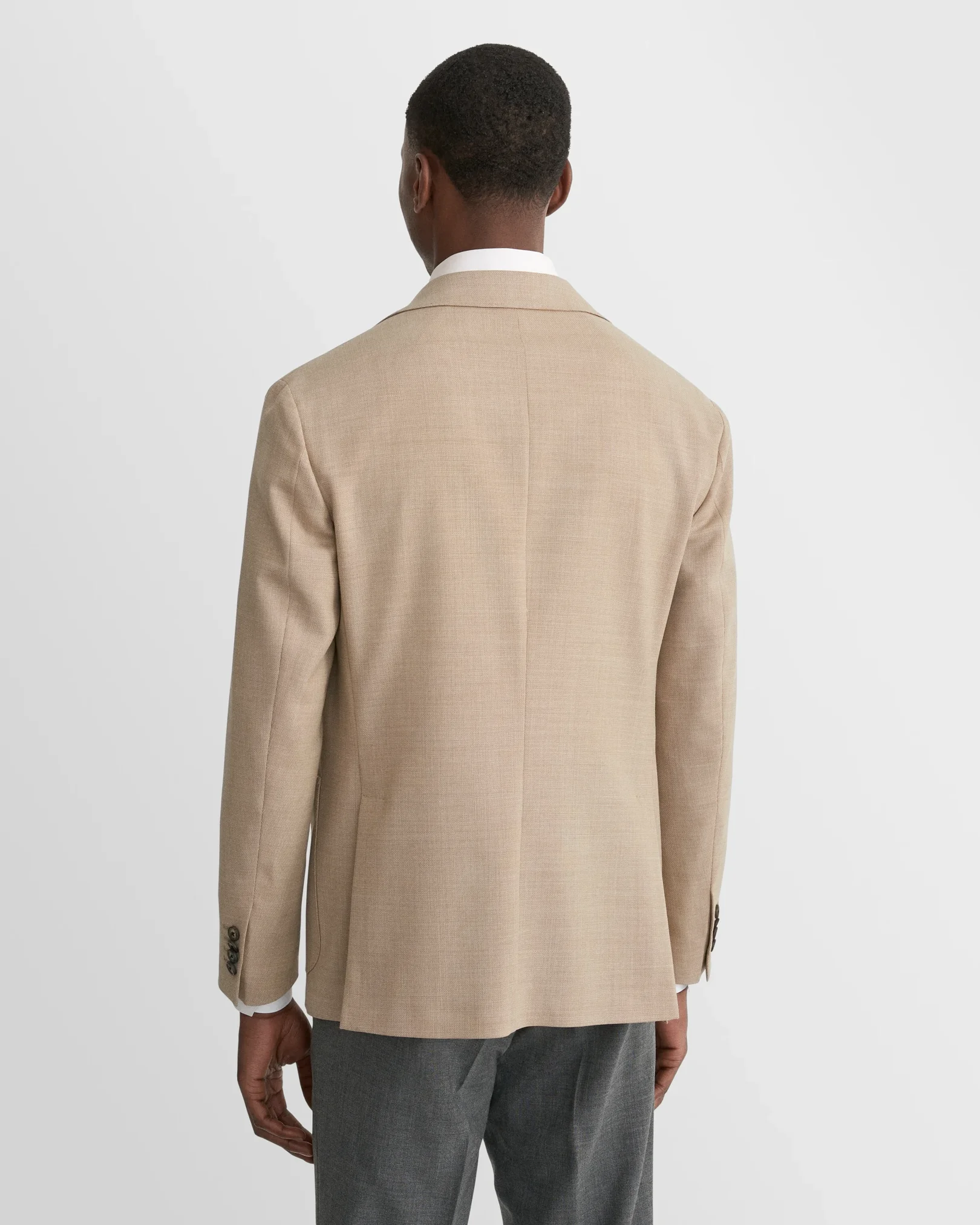 Eton - beige lana tech structure soft jacket