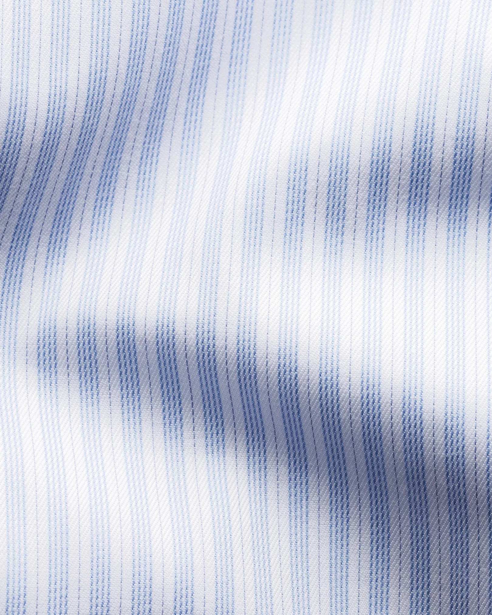 Eton - light blue twill wide spread dual stripe