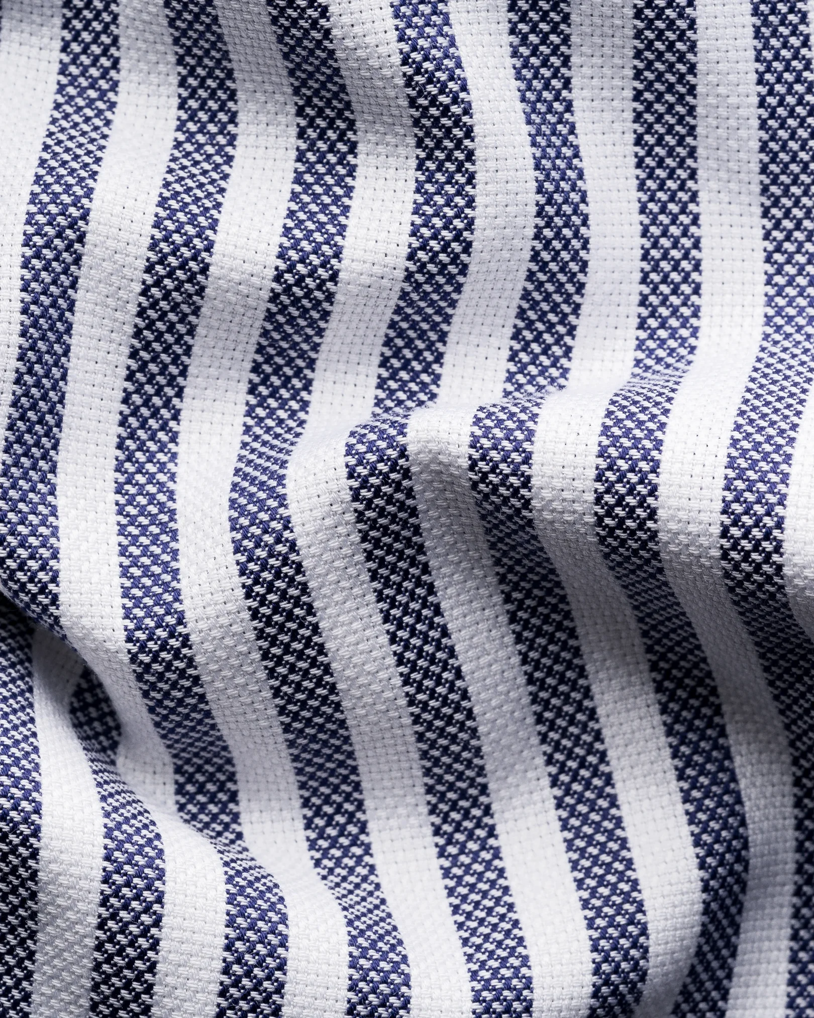 Eton - striped royal oxford shirt