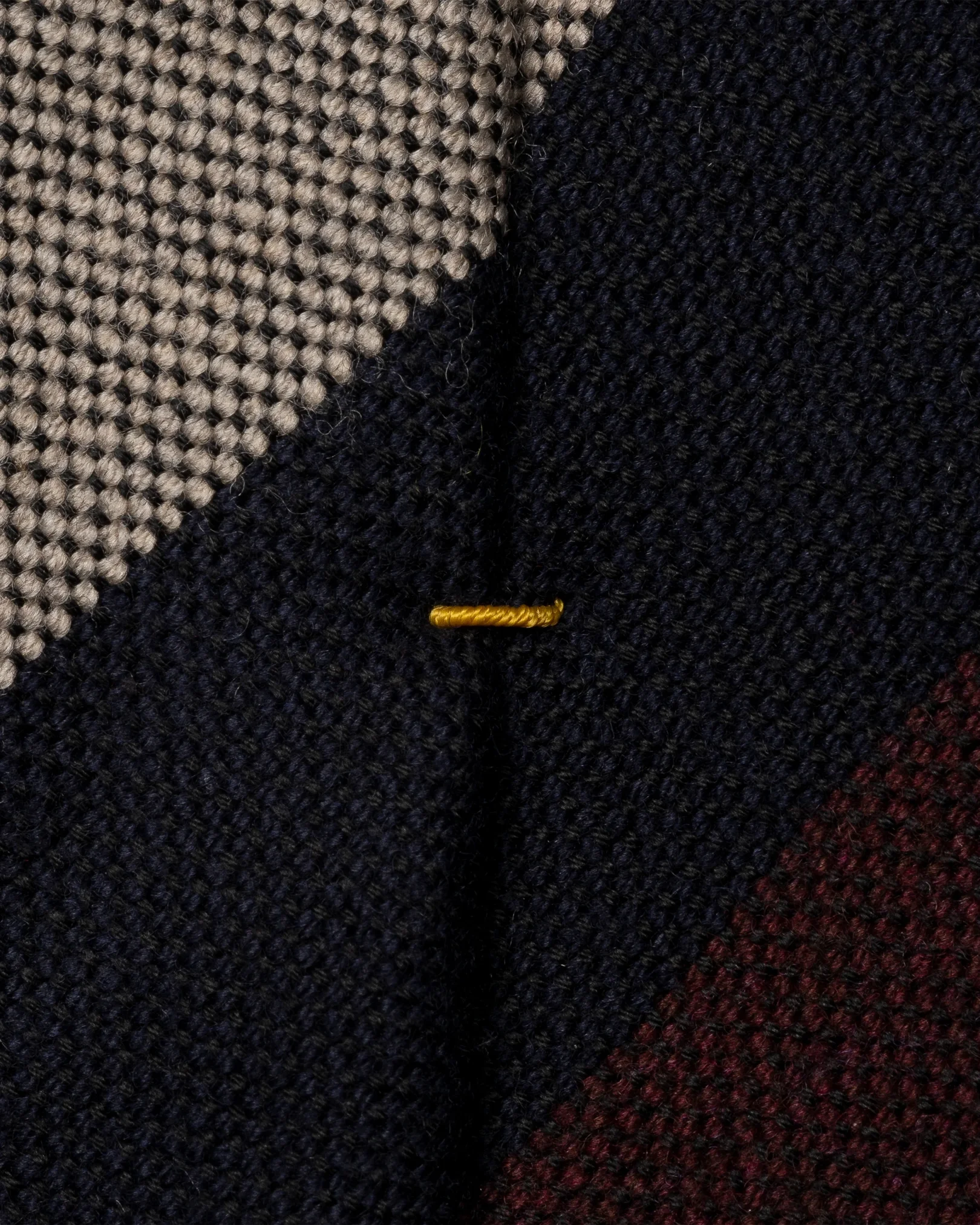 Eton - regimental striped wool tie dark red