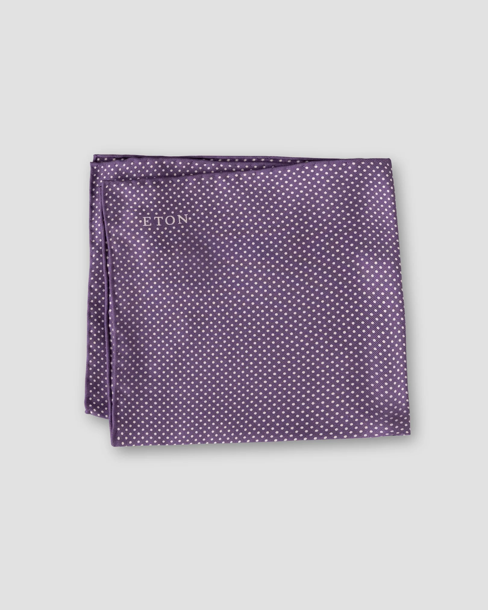 Eton - purple polka dots silk pocket square