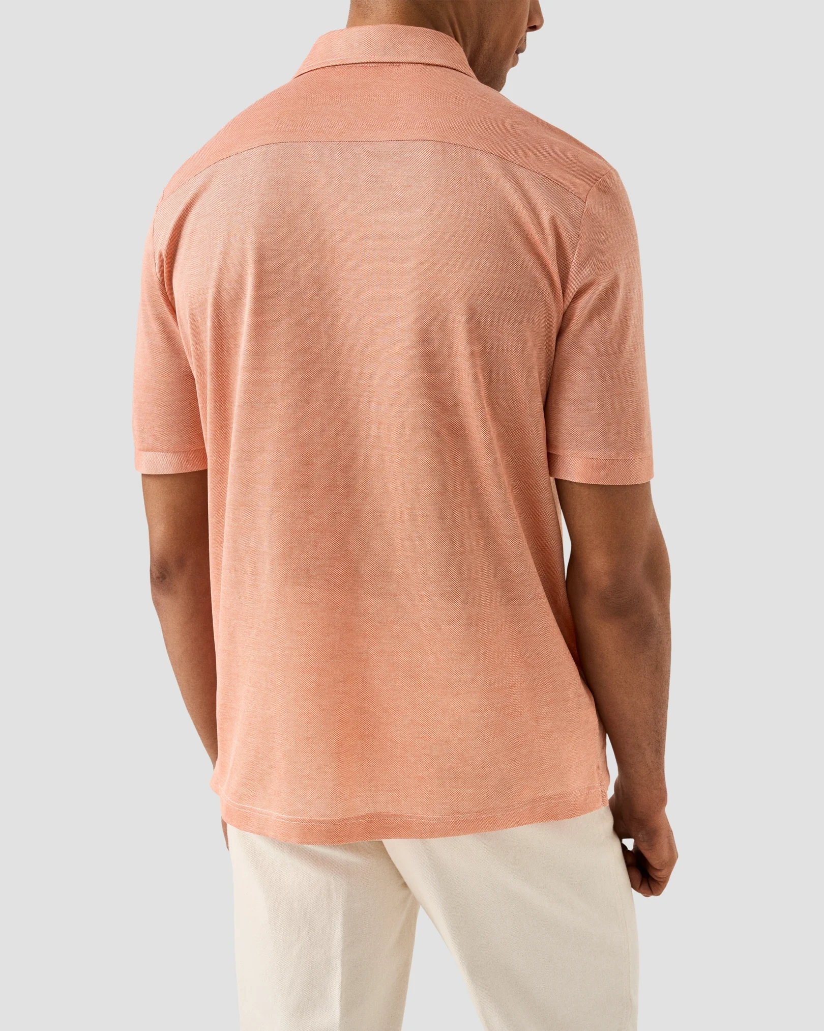 Eton - filo di scozia oxford polo shirt orange filo di scozia oxford polo shirt