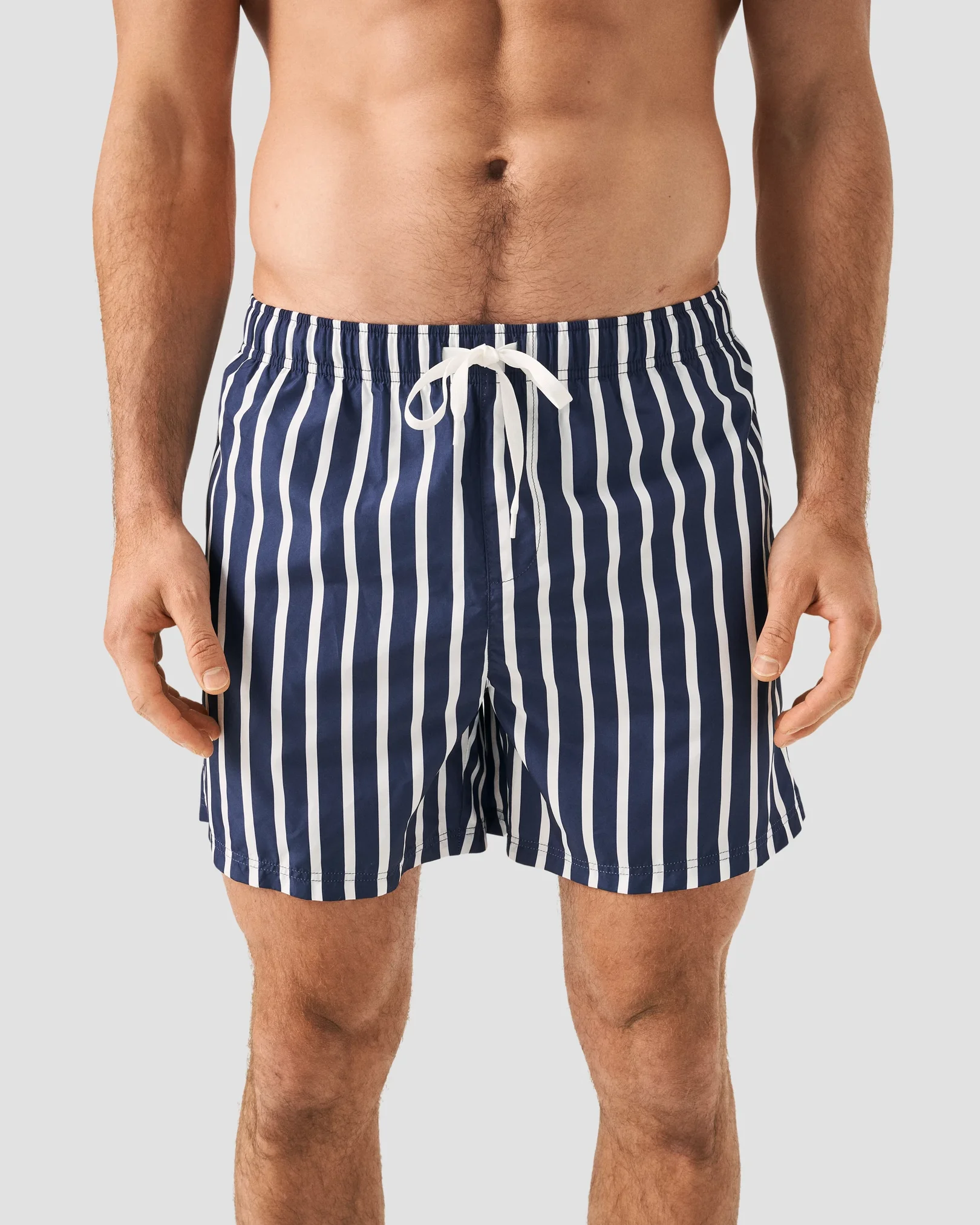 Navy Striped Swim Shorts