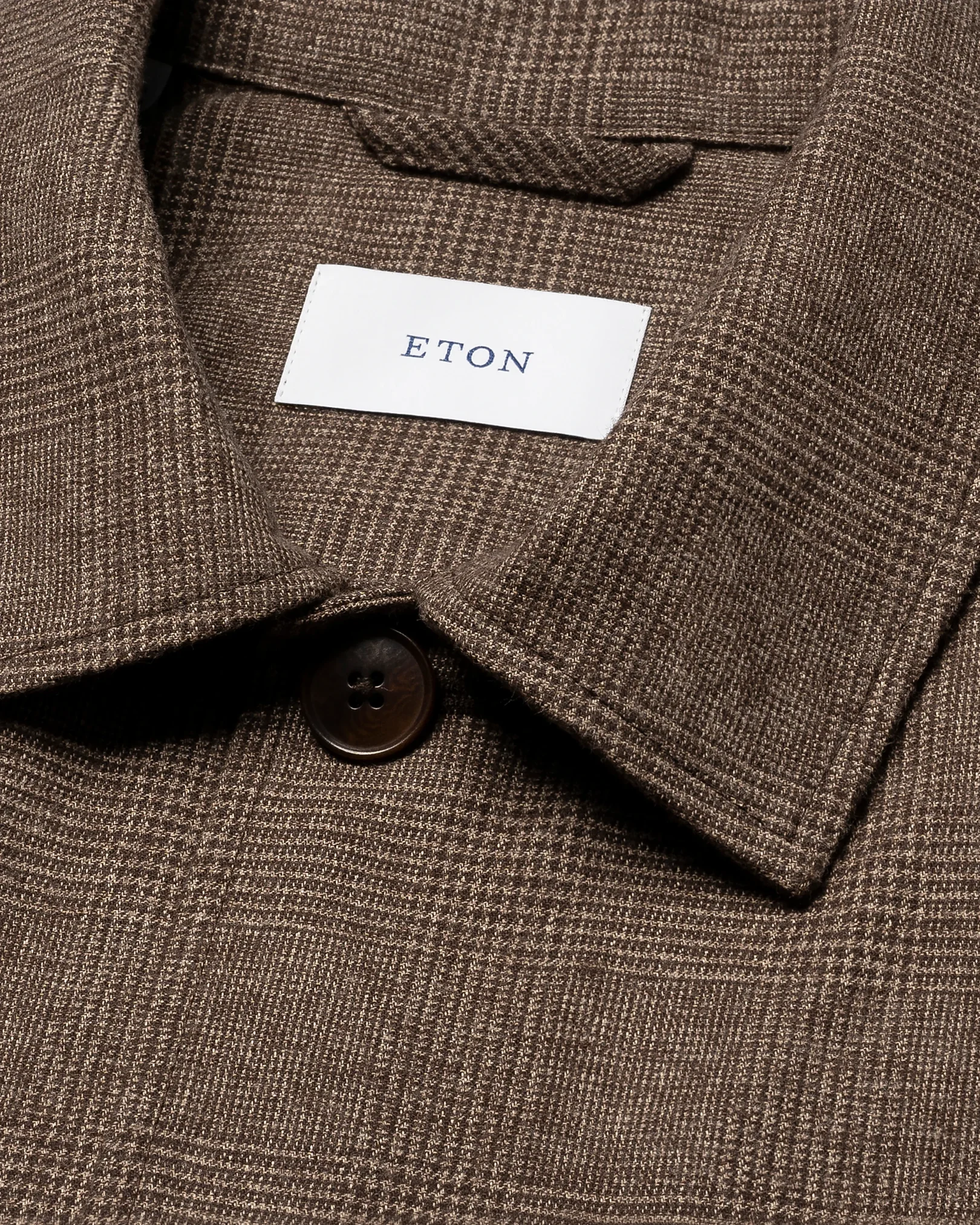 Eton - brown cotton flannel two pocket jacket