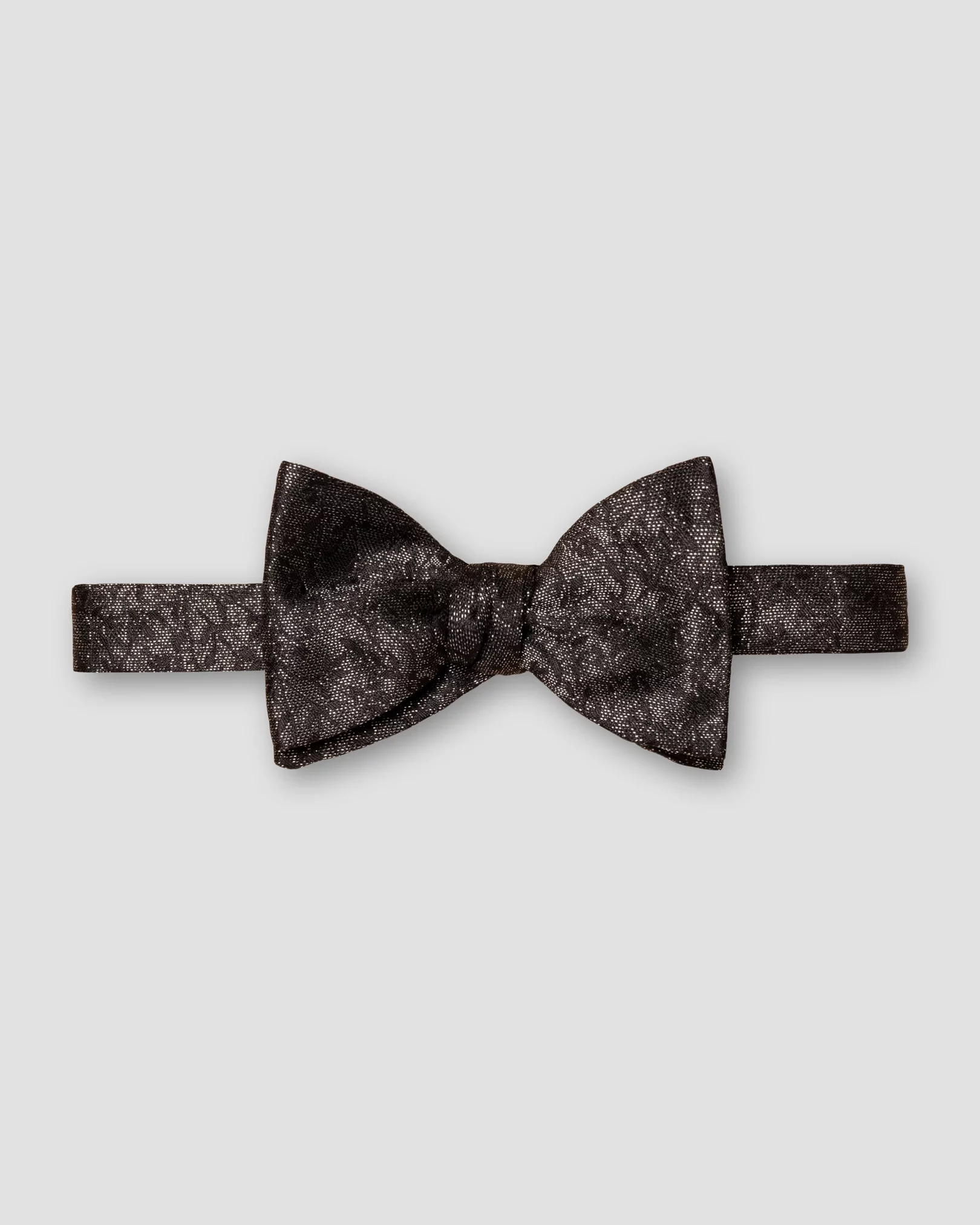 Eton - black floral silk bow tie self tied