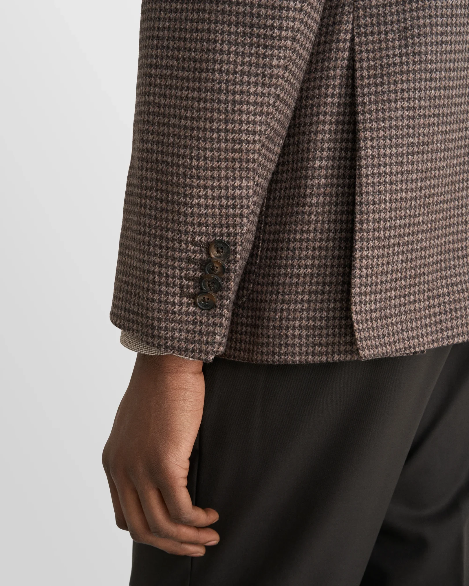 Eton - brown wool cashmere structure soft jacket
