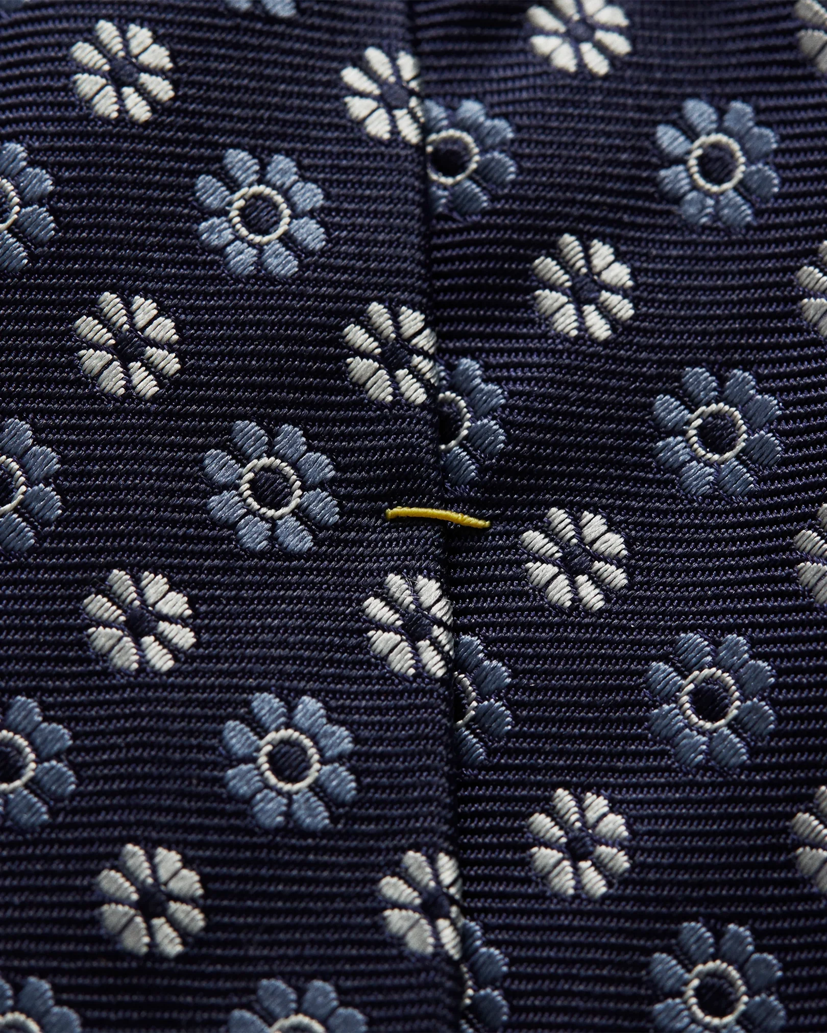 Eton - navy blue floral silktie