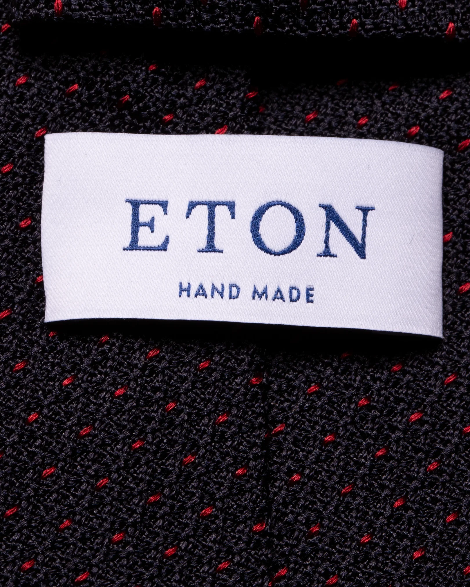 Eton - red garza grossa silk tie