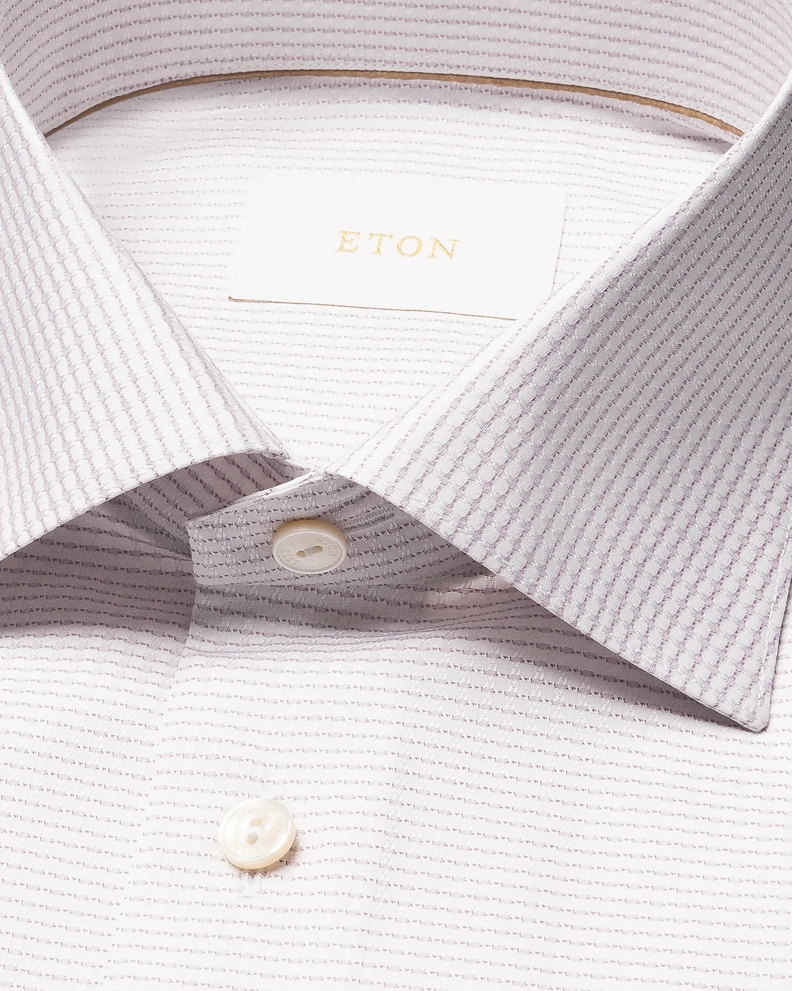 Eton - red semi solid supima 120 pique shirt